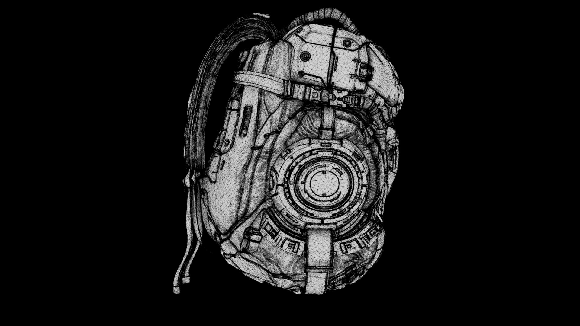 Sci-Fi Backpack 03 3D Model
