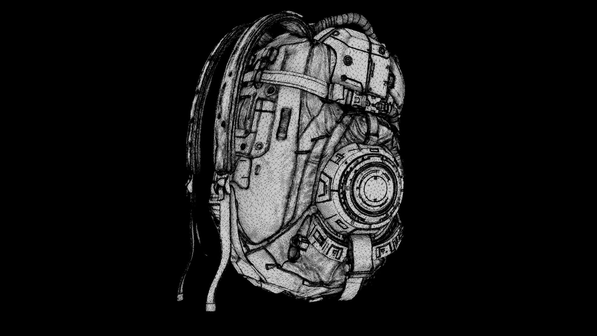 Sci-Fi Backpack 03 3D Model