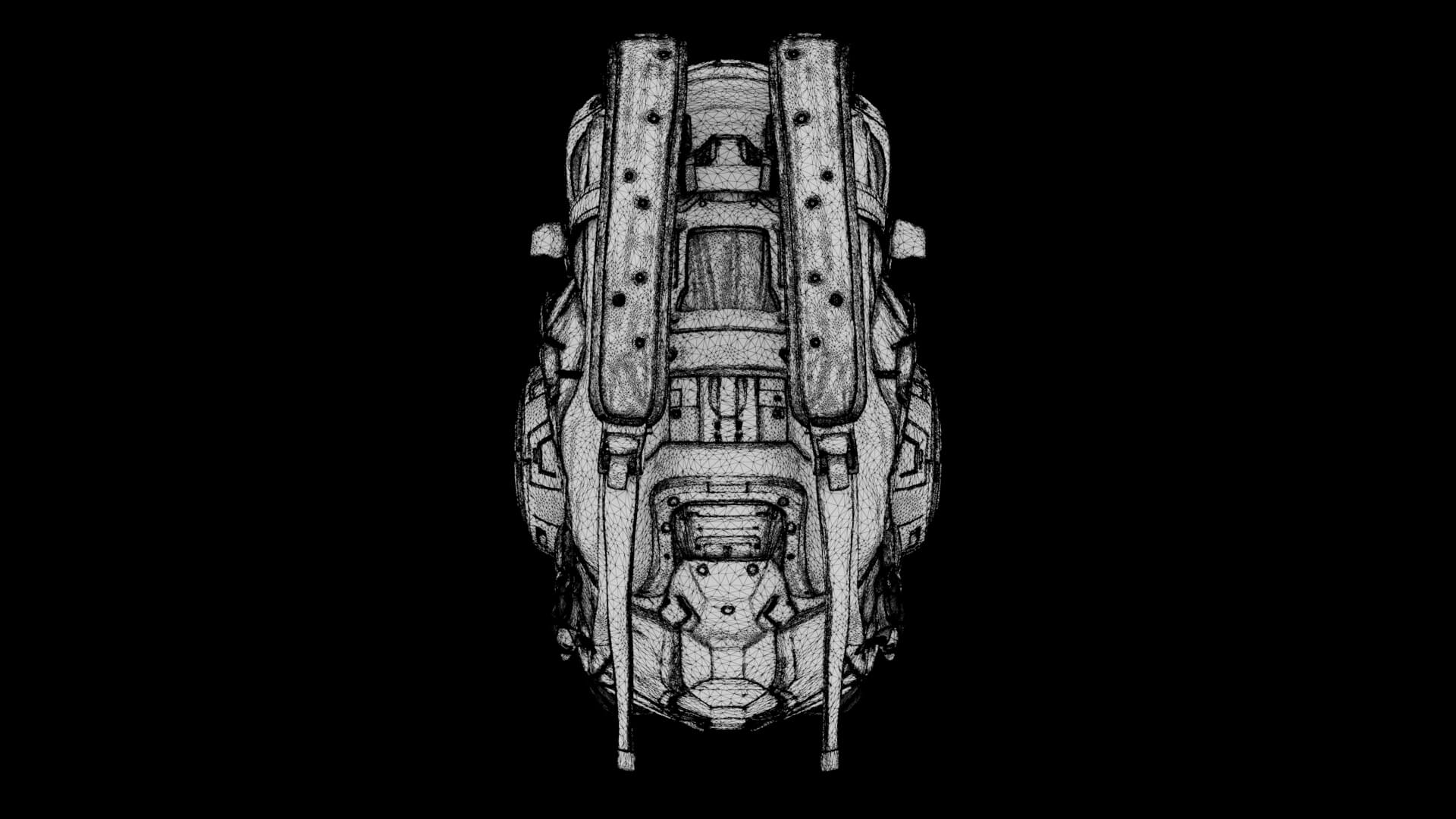 Sci-Fi Backpack 03 3D Model