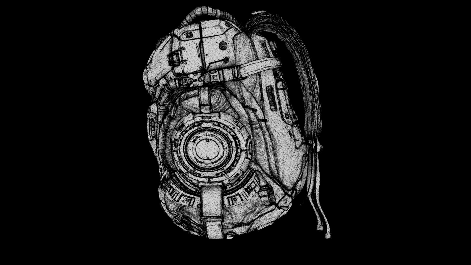Sci-Fi Backpack 03 3D Model