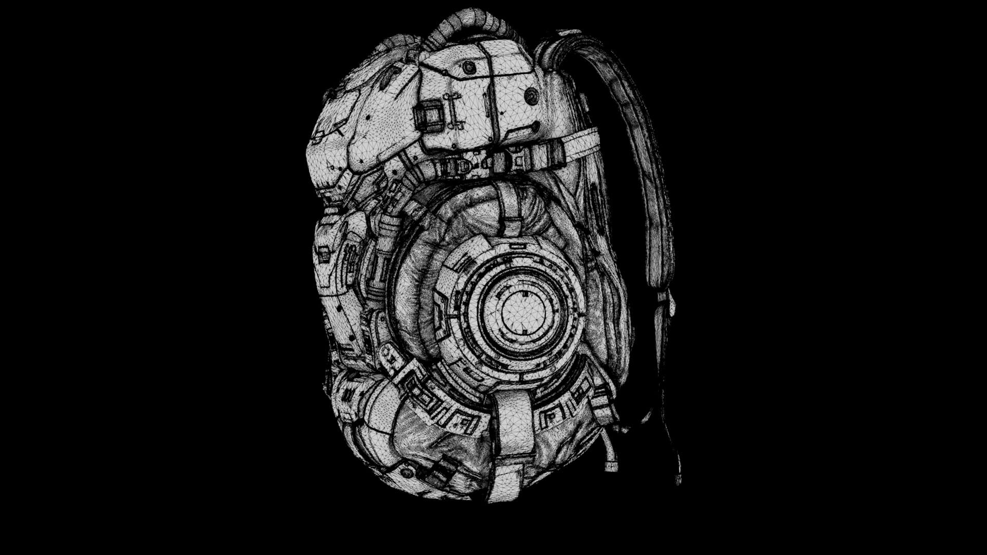 Sci-Fi Backpack 03 3D Model