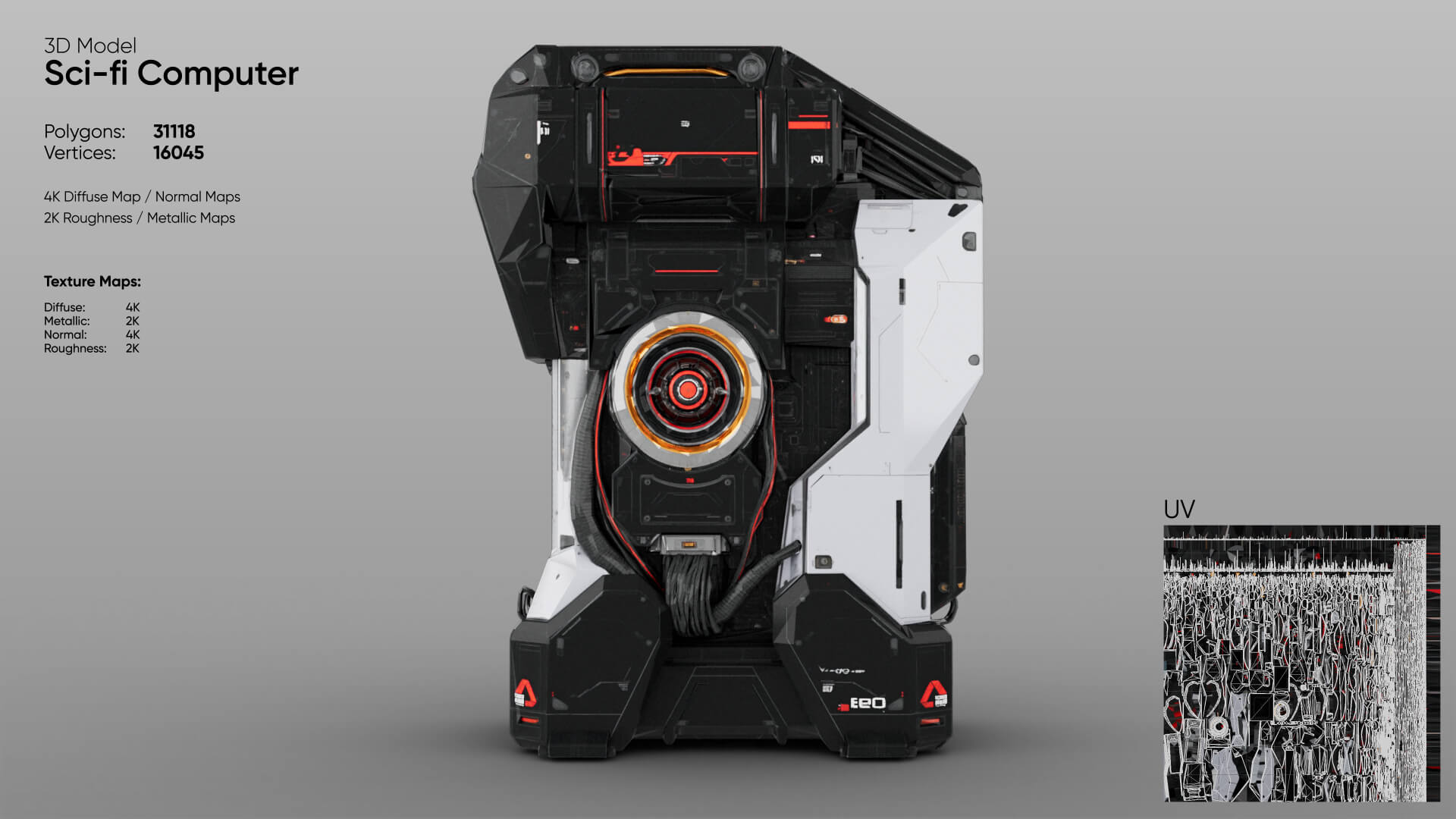 Sci-Fi Computer 3D Model 3D Model