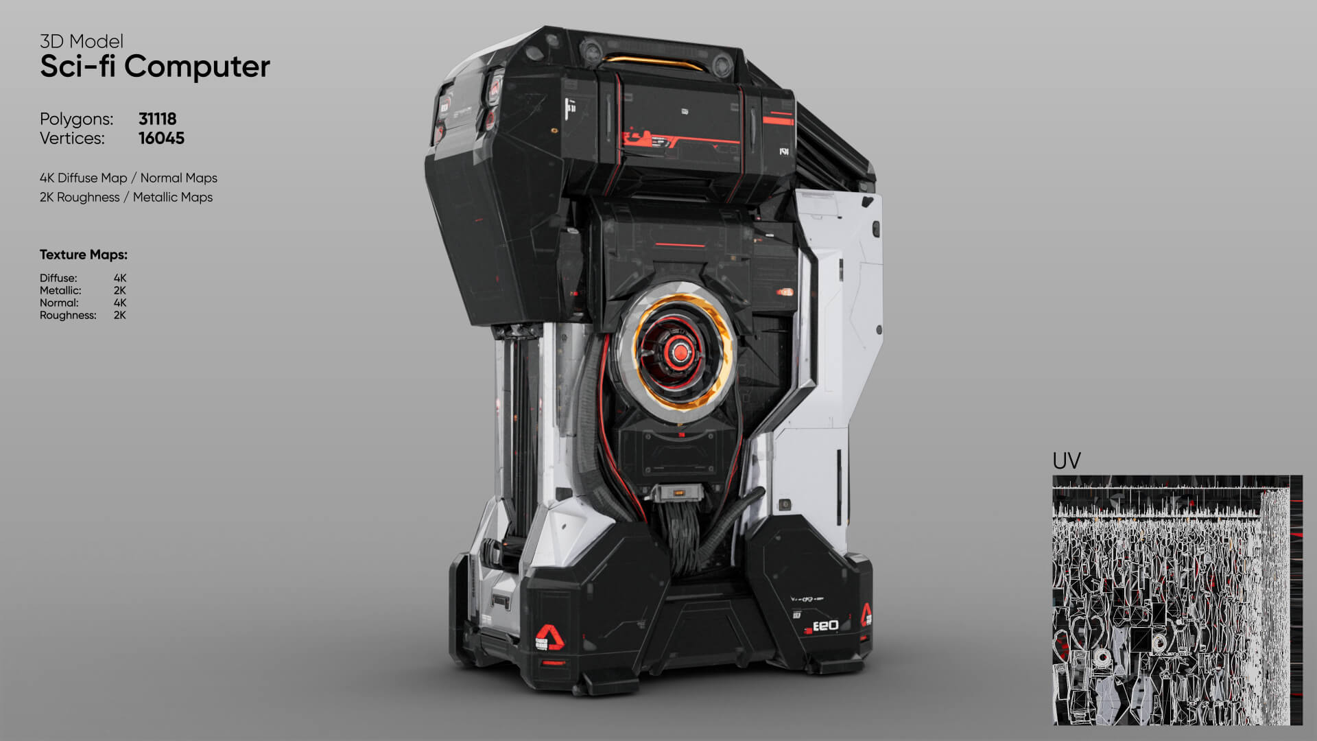 Sci-Fi Computer 3D Model 3D Model