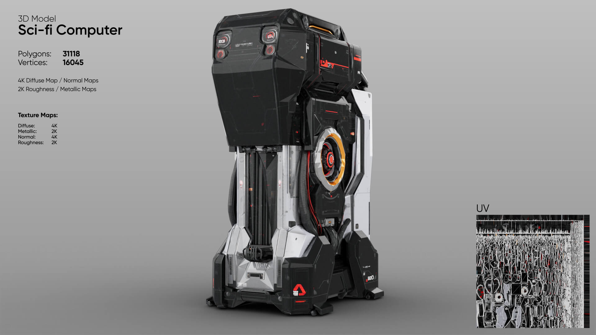 Sci-Fi Computer 3D Model 3D Model