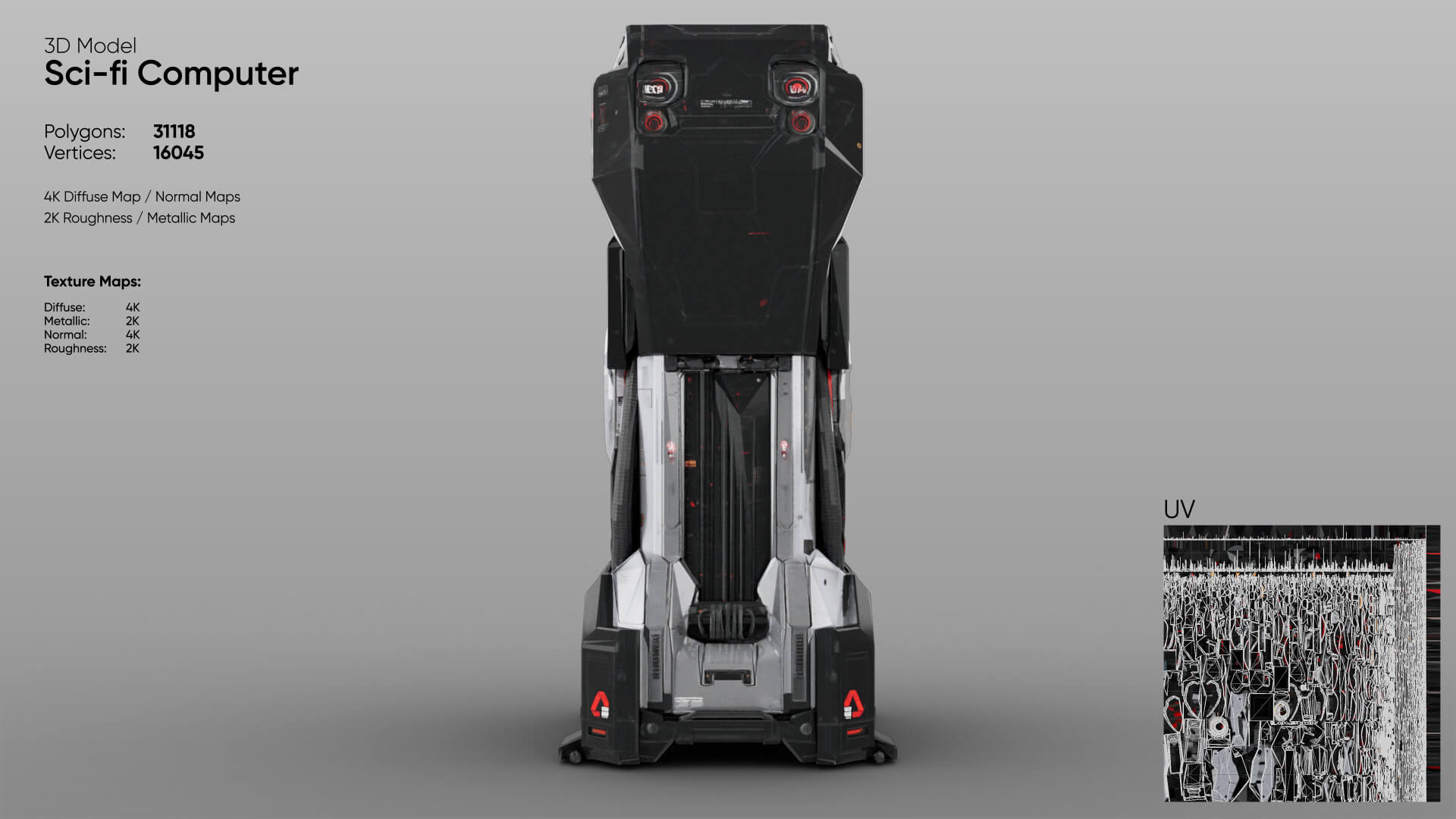 Sci-Fi Computer 3D Model 3D Model