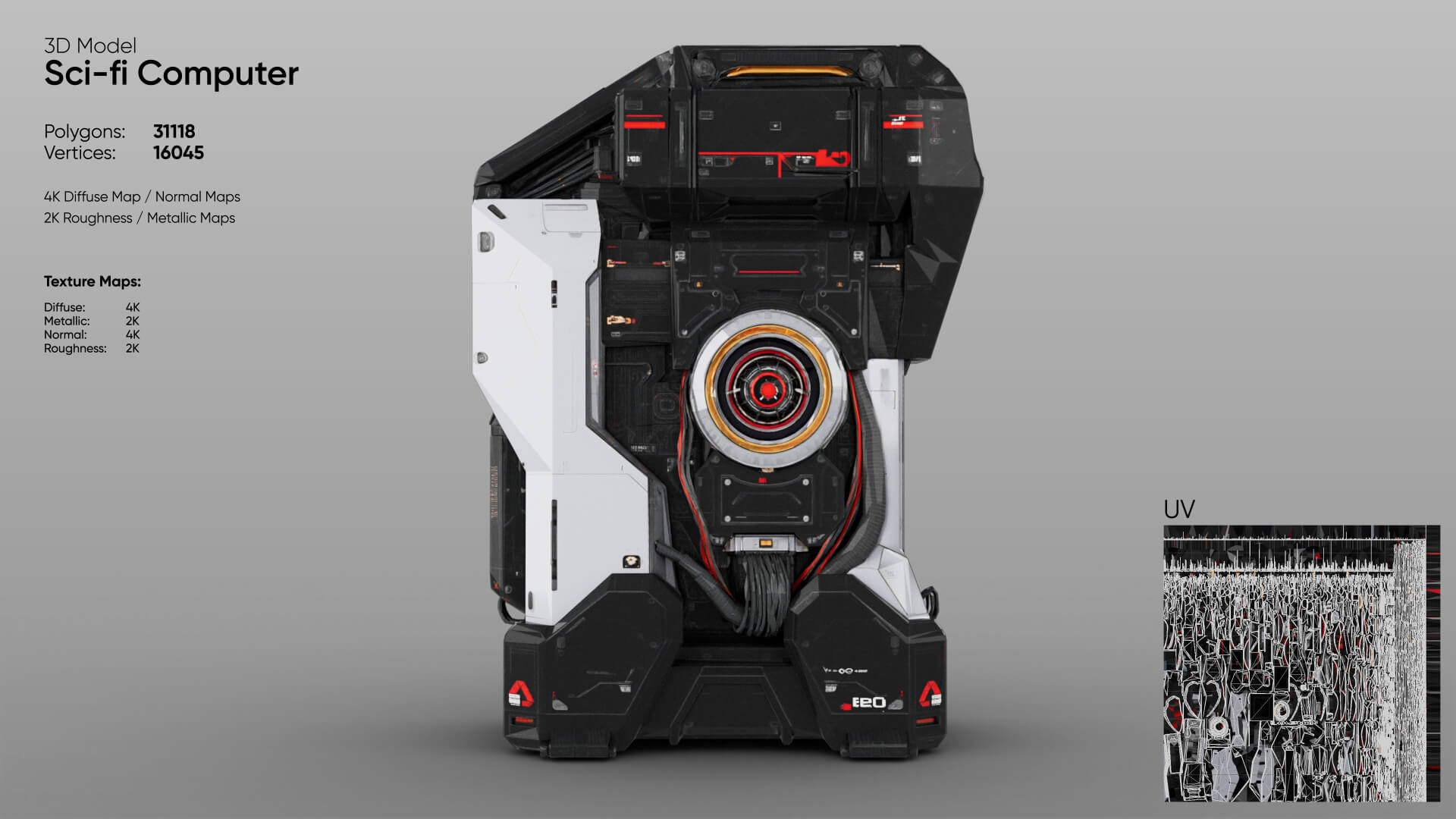 Sci-Fi Computer 3D Model 3D Model