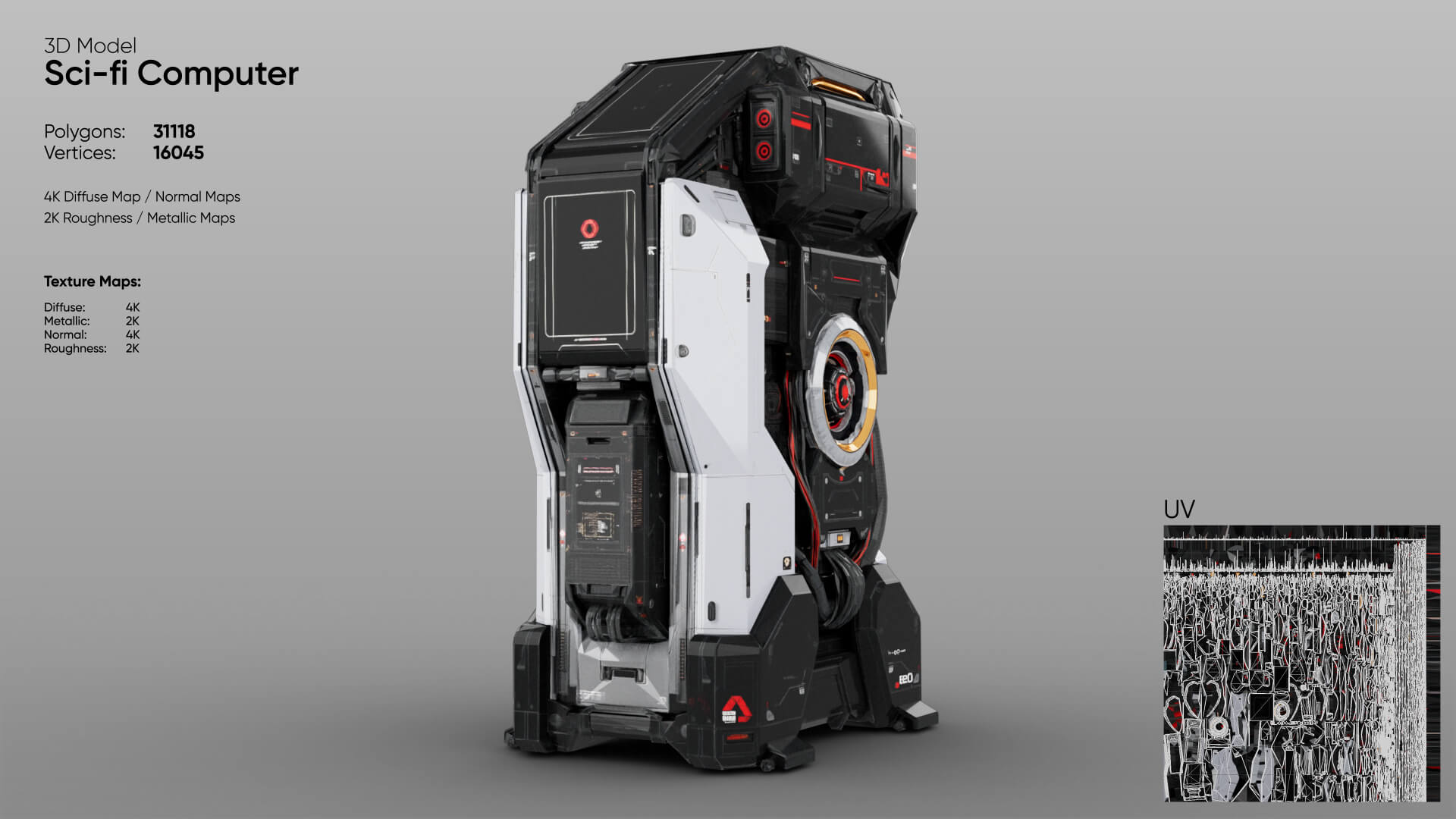 Sci-Fi Computer 3D Model 3D Model