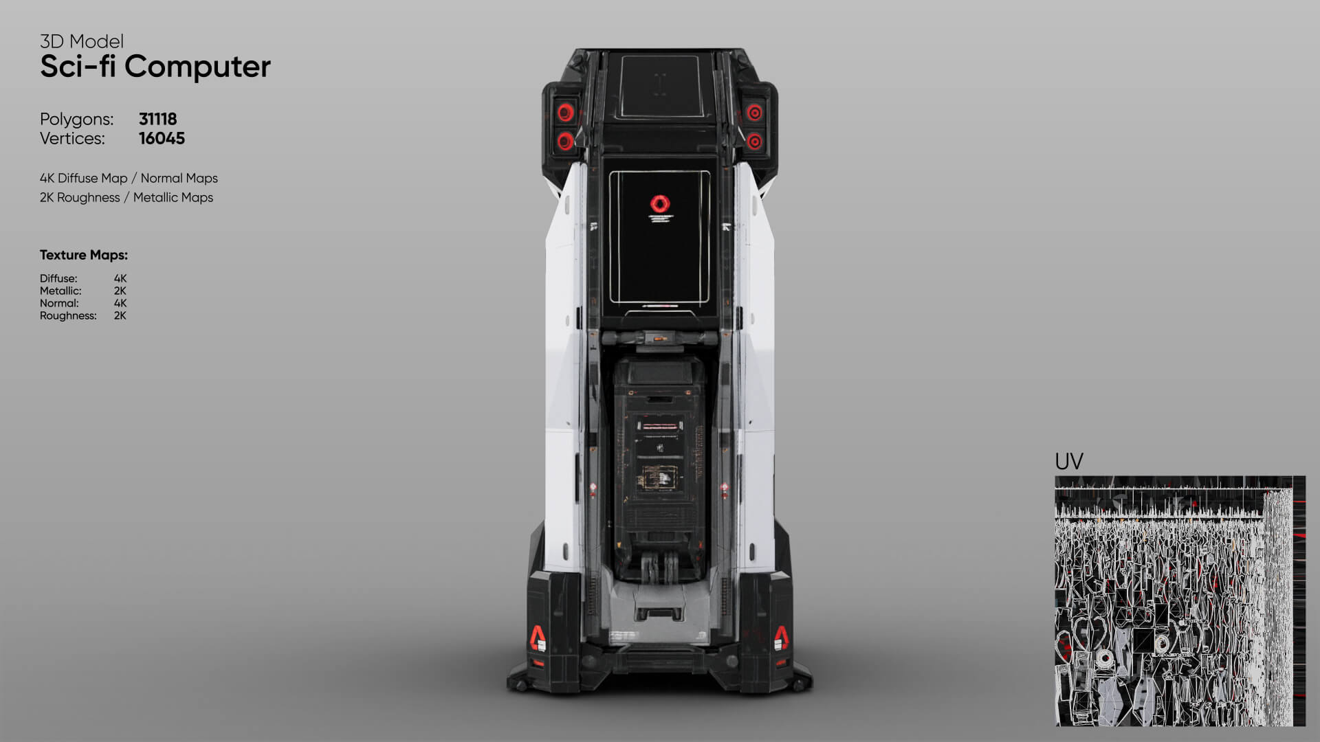Sci-Fi Computer 3D Model 3D Model