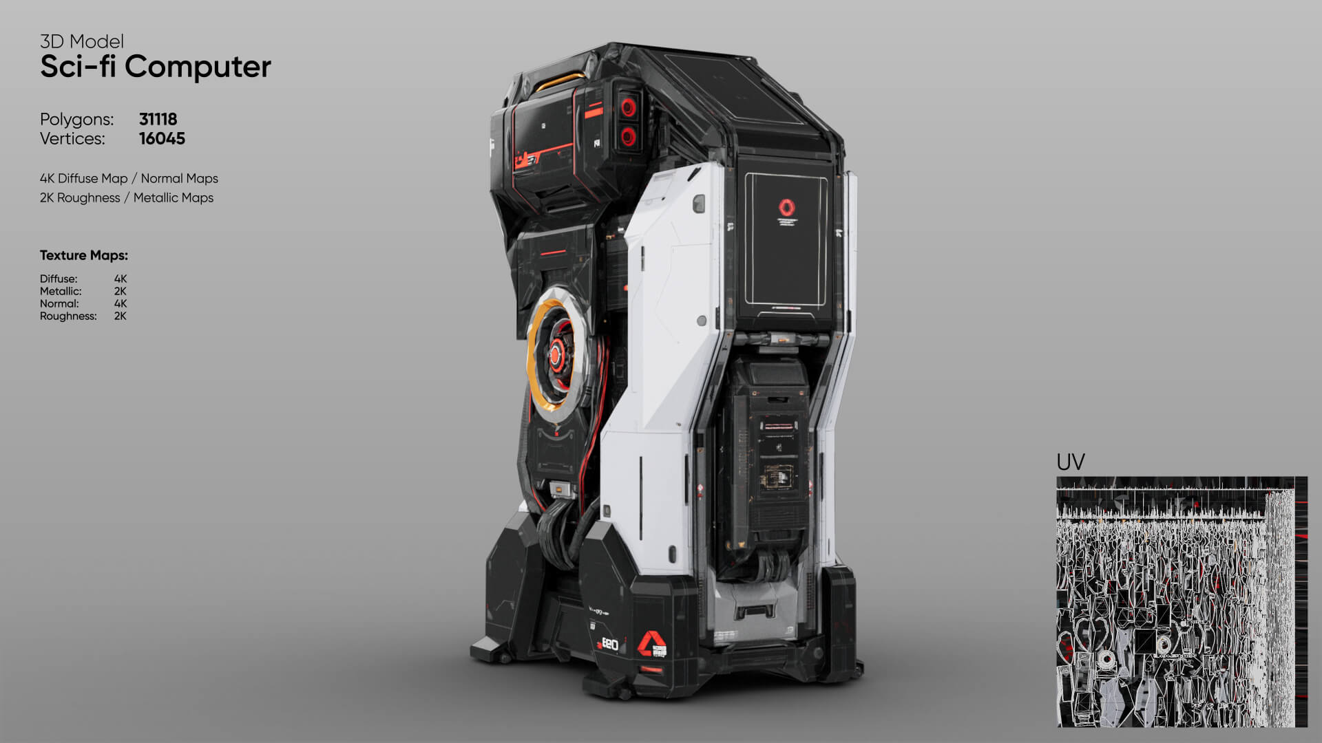 Sci-Fi Computer 3D Model 3D Model