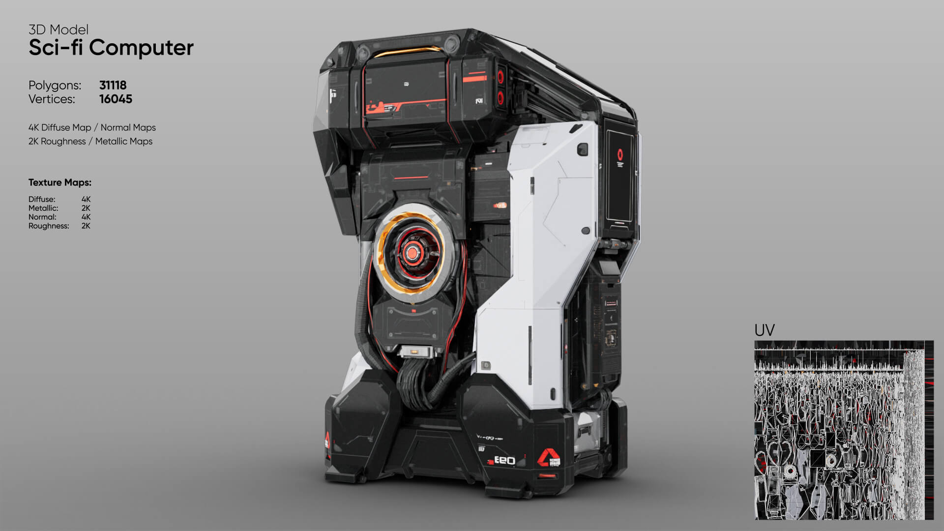 Sci-Fi Computer 3D Model 3D Model