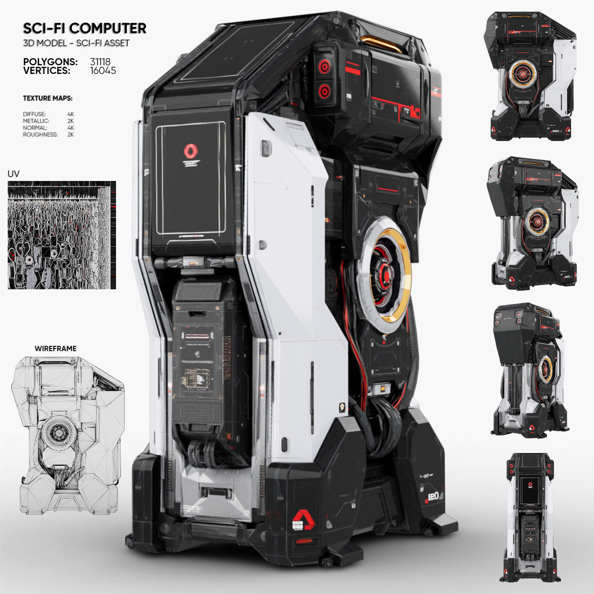 Sci-Fi Computer 3D Model 3D Model