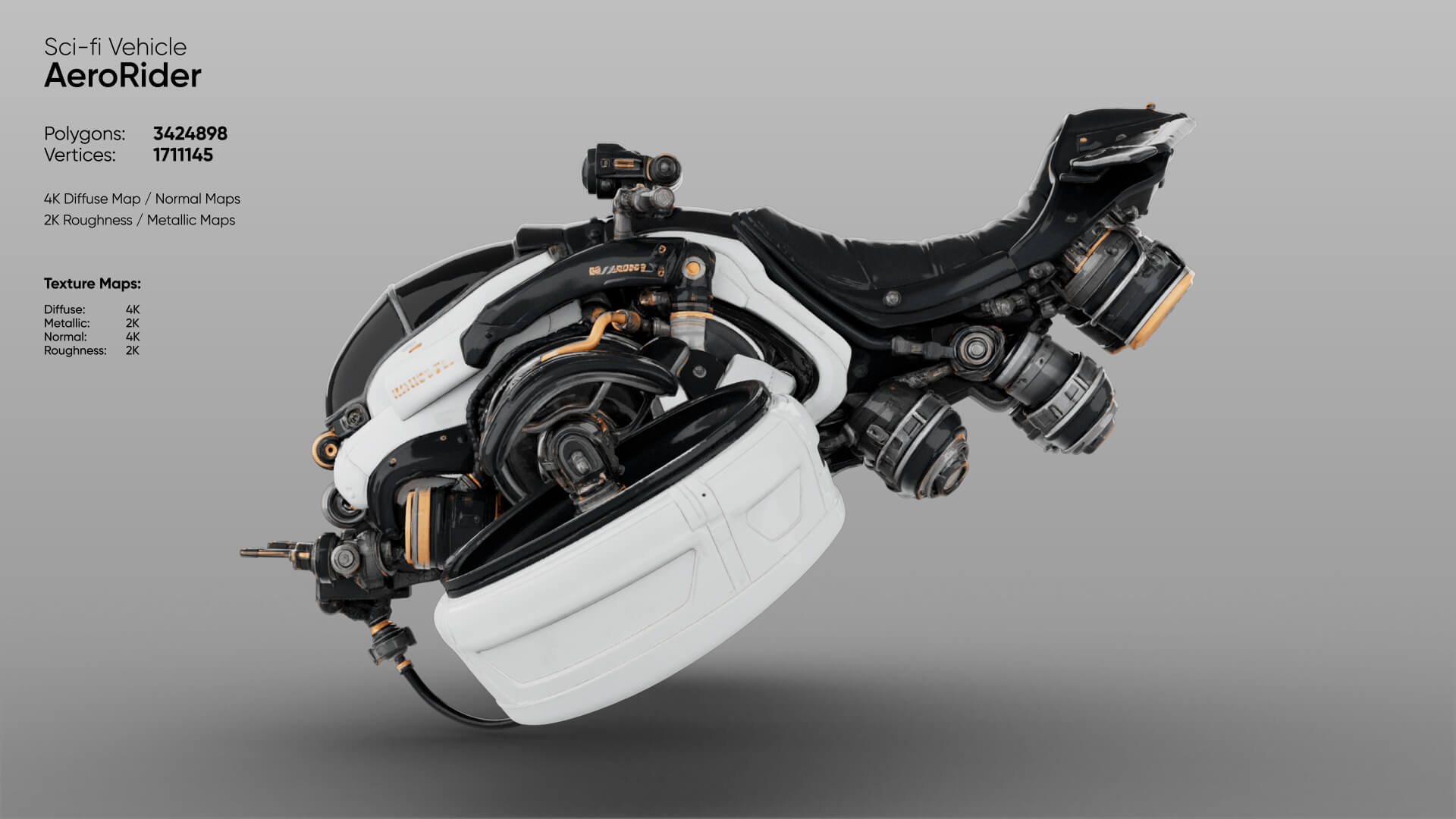 Sci-Fi Vehicle AeroRider 3D Model