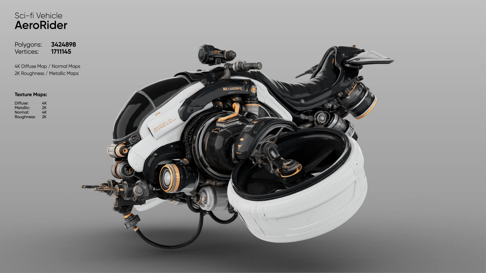 Sci-Fi Vehicle AeroRider 3D Model