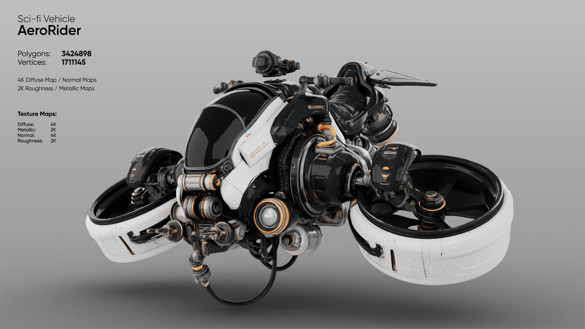 Sci-Fi Vehicle AeroRider 3D Model