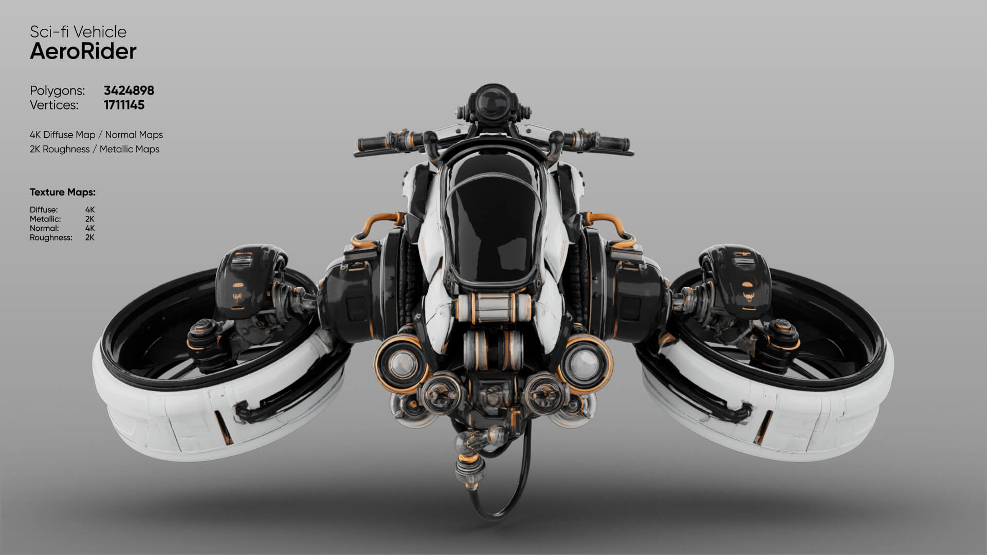 Sci-Fi Vehicle AeroRider 3D Model