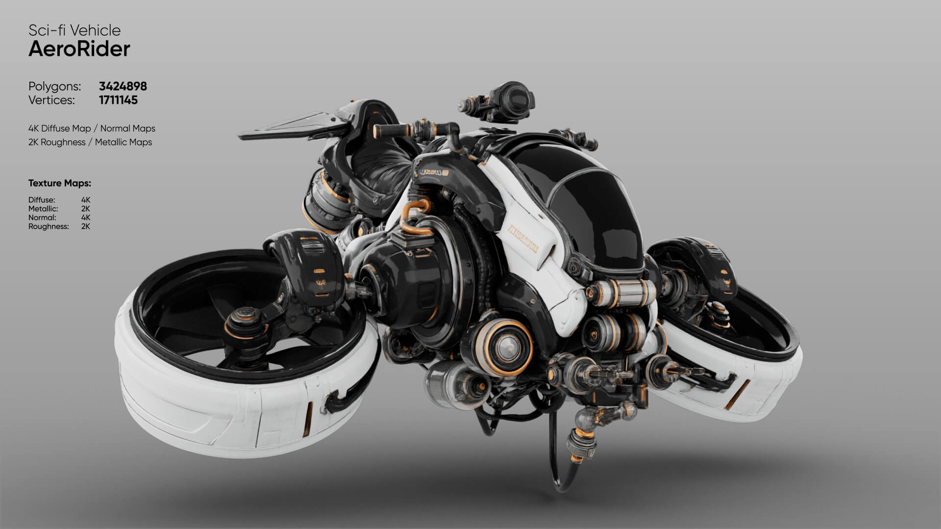 Sci-Fi Vehicle AeroRider 3D Model