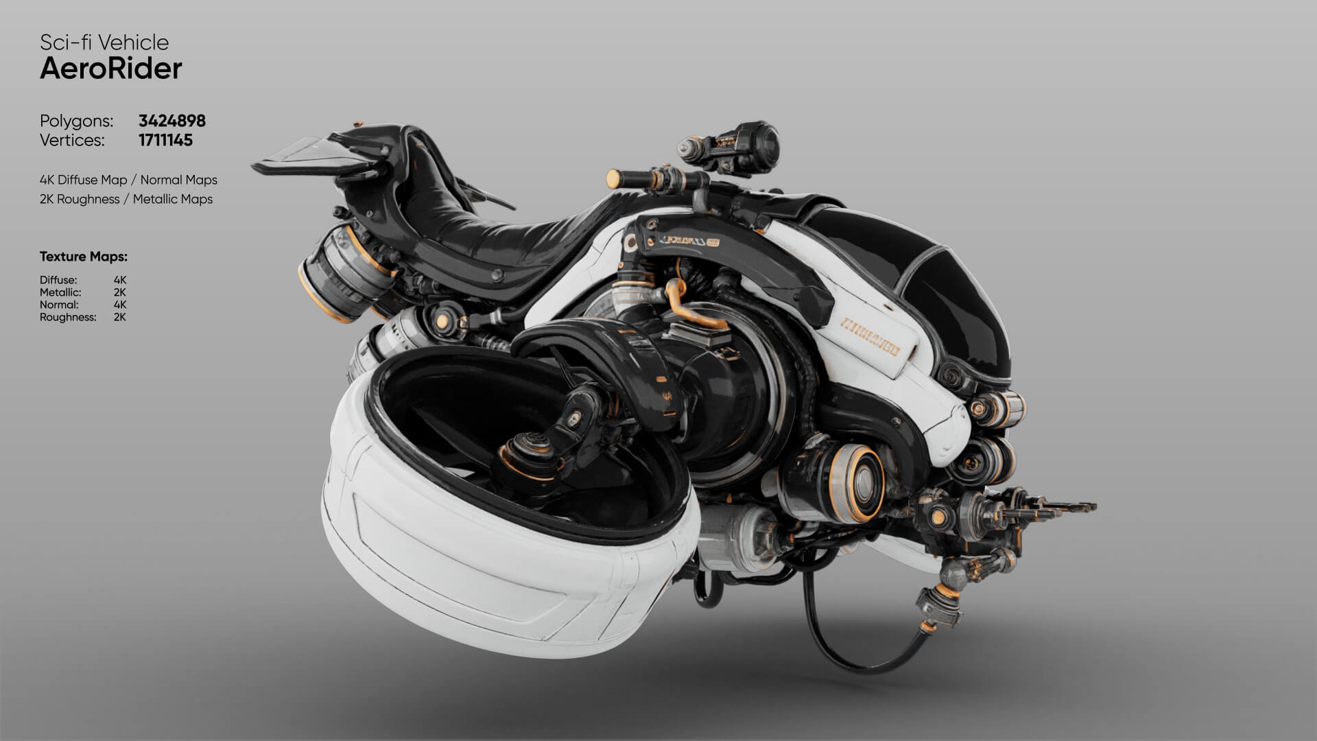 Sci-Fi Vehicle AeroRider 3D Model
