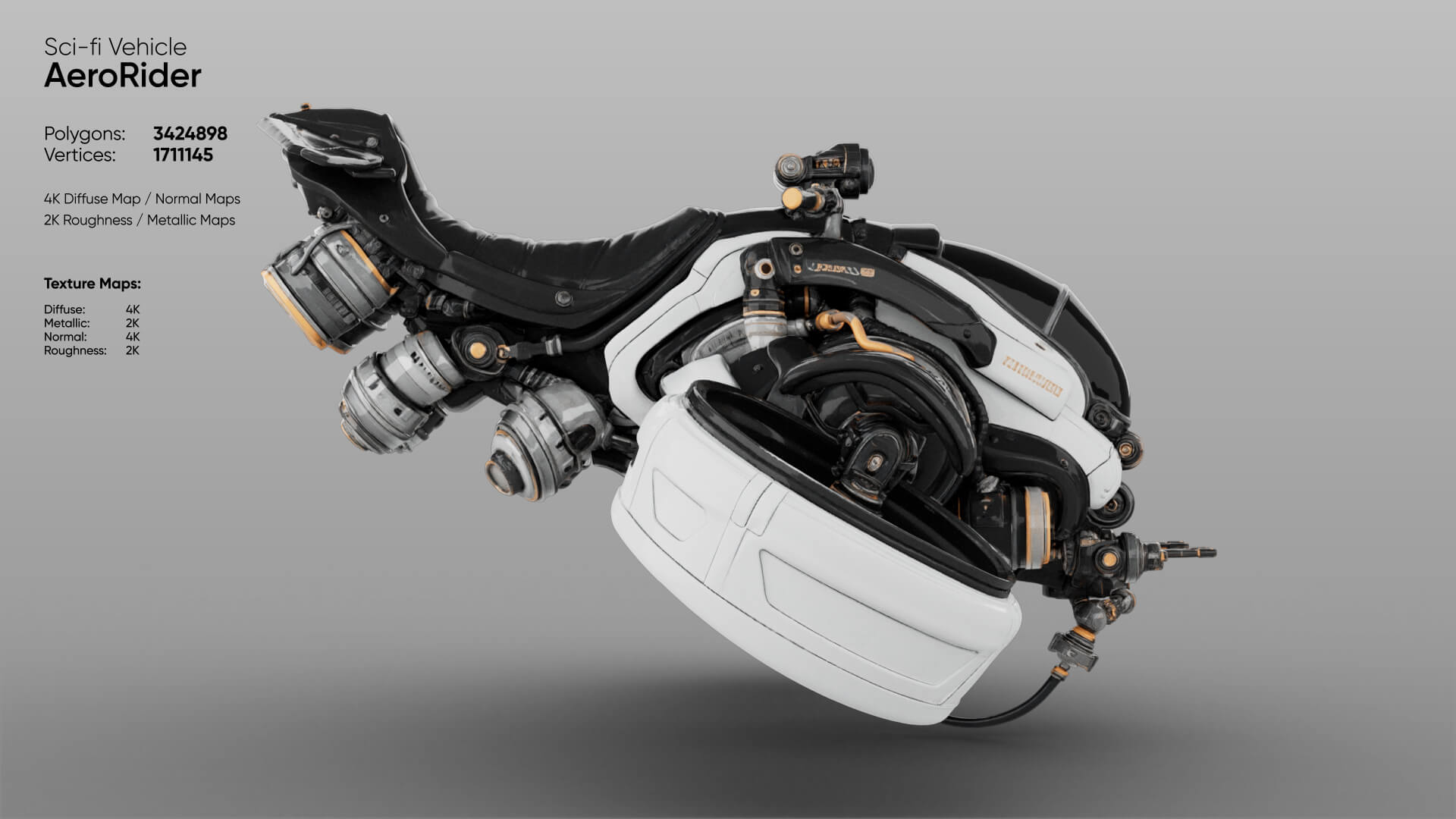 Sci-Fi Vehicle AeroRider 3D Model