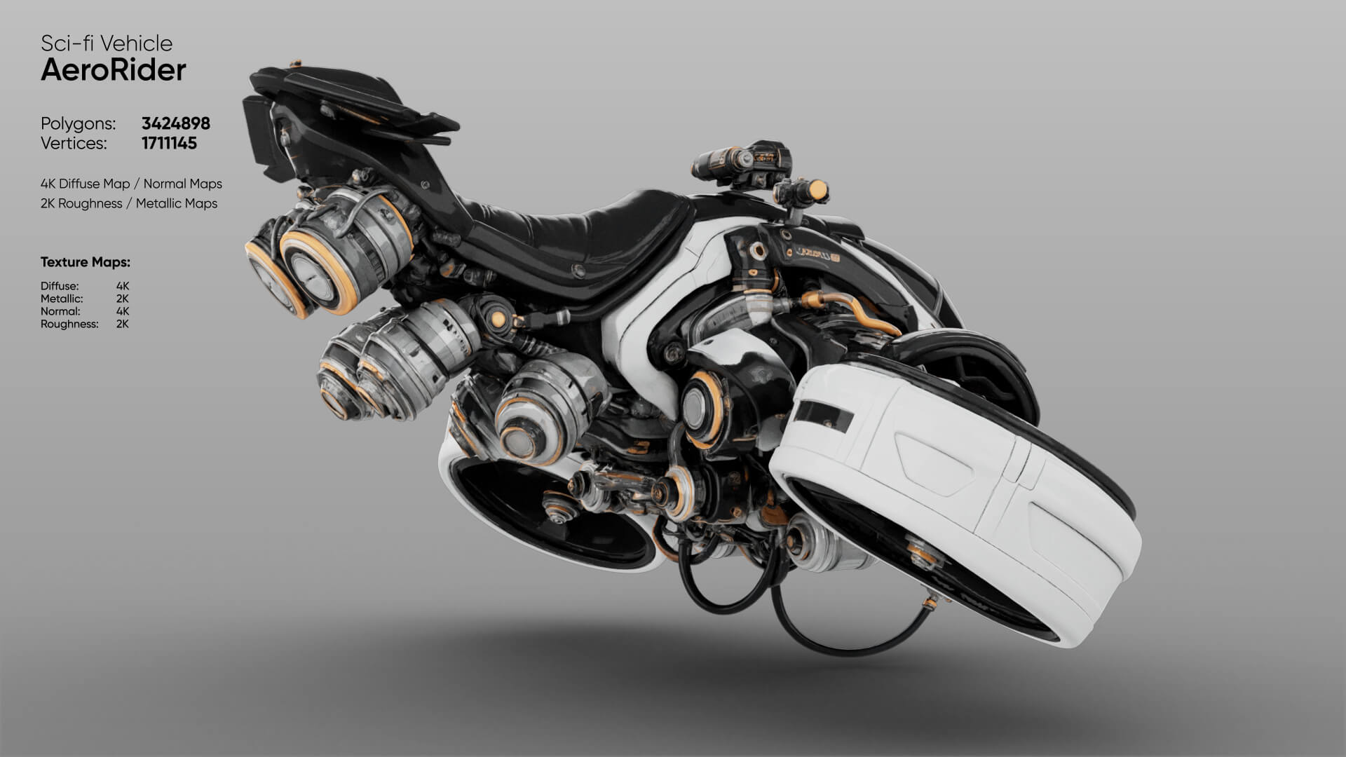 Sci-Fi Vehicle AeroRider 3D Model