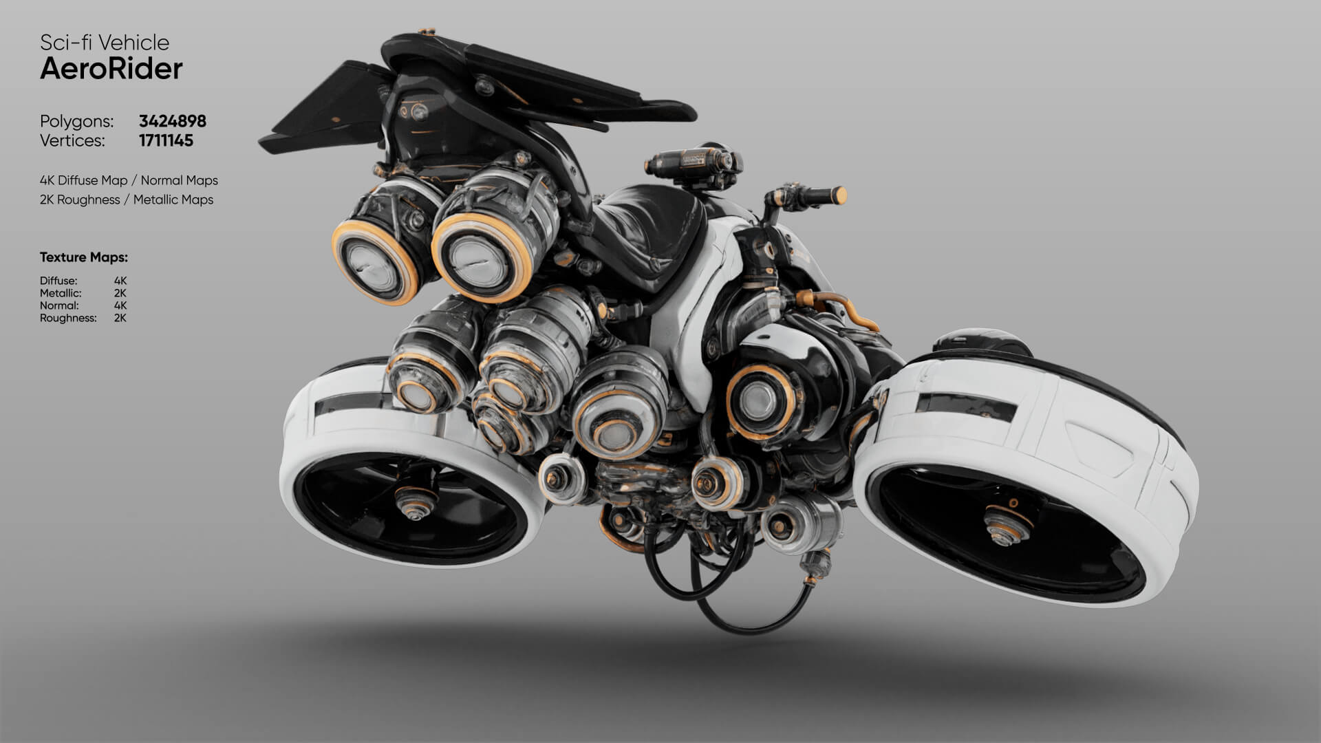 Sci-Fi Vehicle AeroRider 3D Model