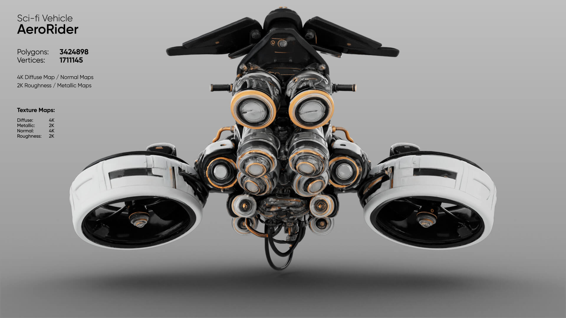 Sci-Fi Vehicle AeroRider 3D Model