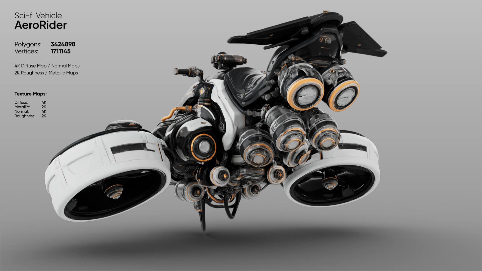 Sci-Fi Vehicle AeroRider 3D Model