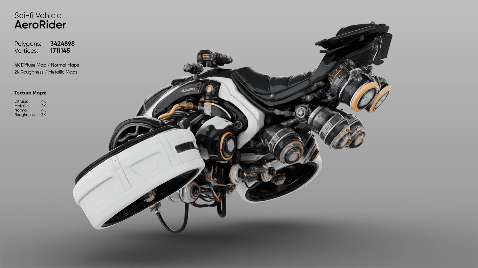 Sci-Fi Vehicle AeroRider 3D Model