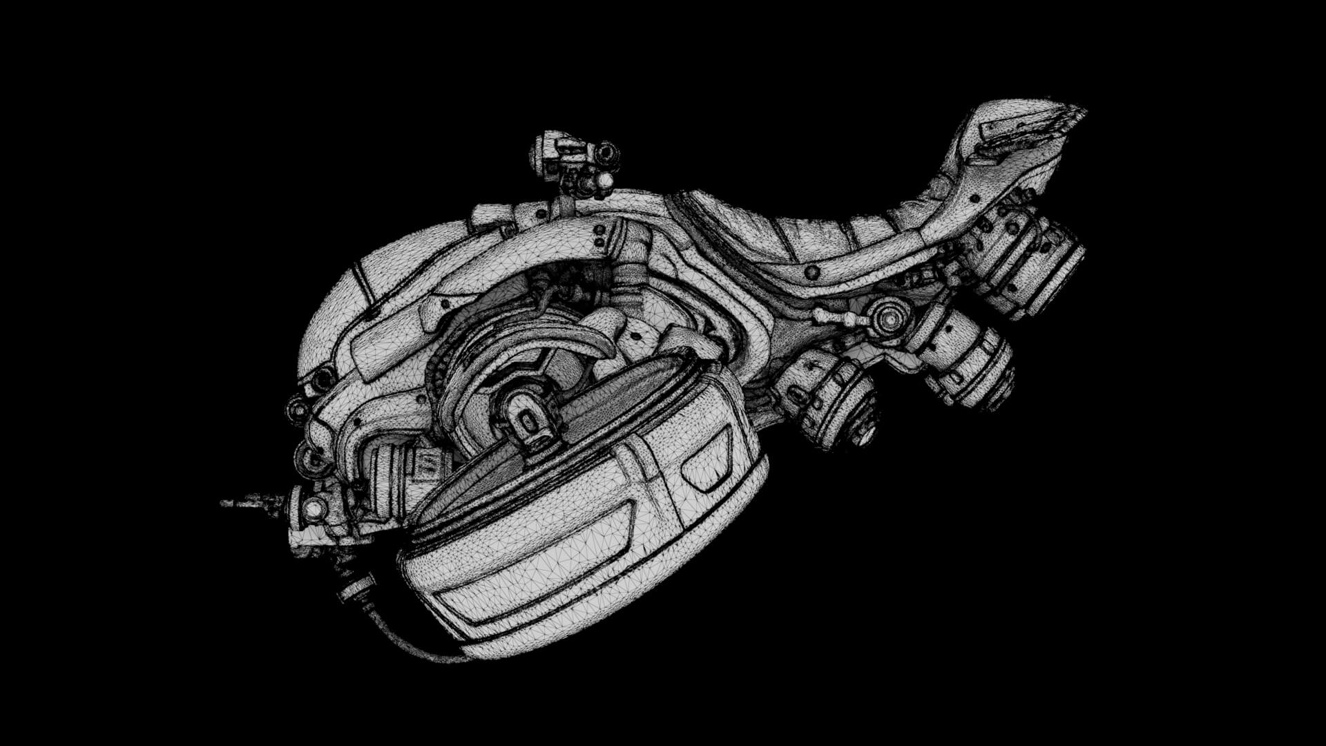 Sci-Fi Vehicle AeroRider 3D Model
