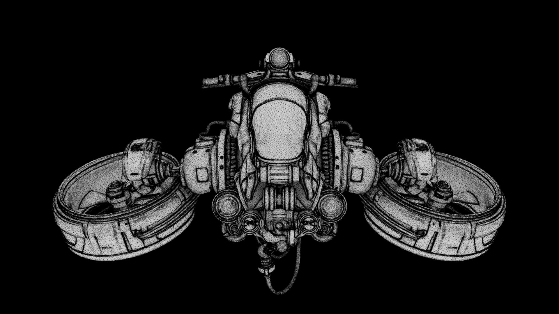 Sci-Fi Vehicle AeroRider 3D Model