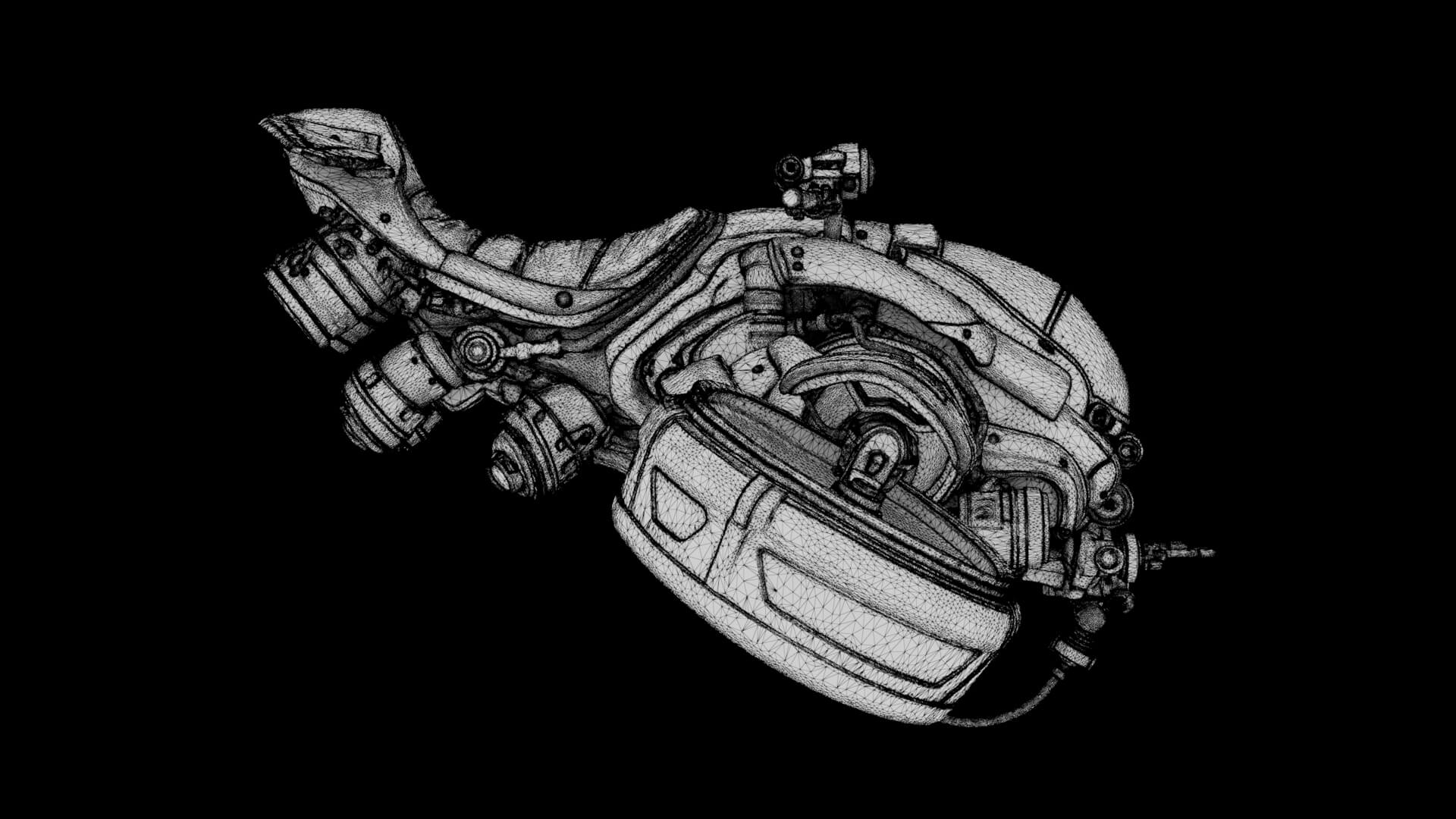 Sci-Fi Vehicle AeroRider 3D Model