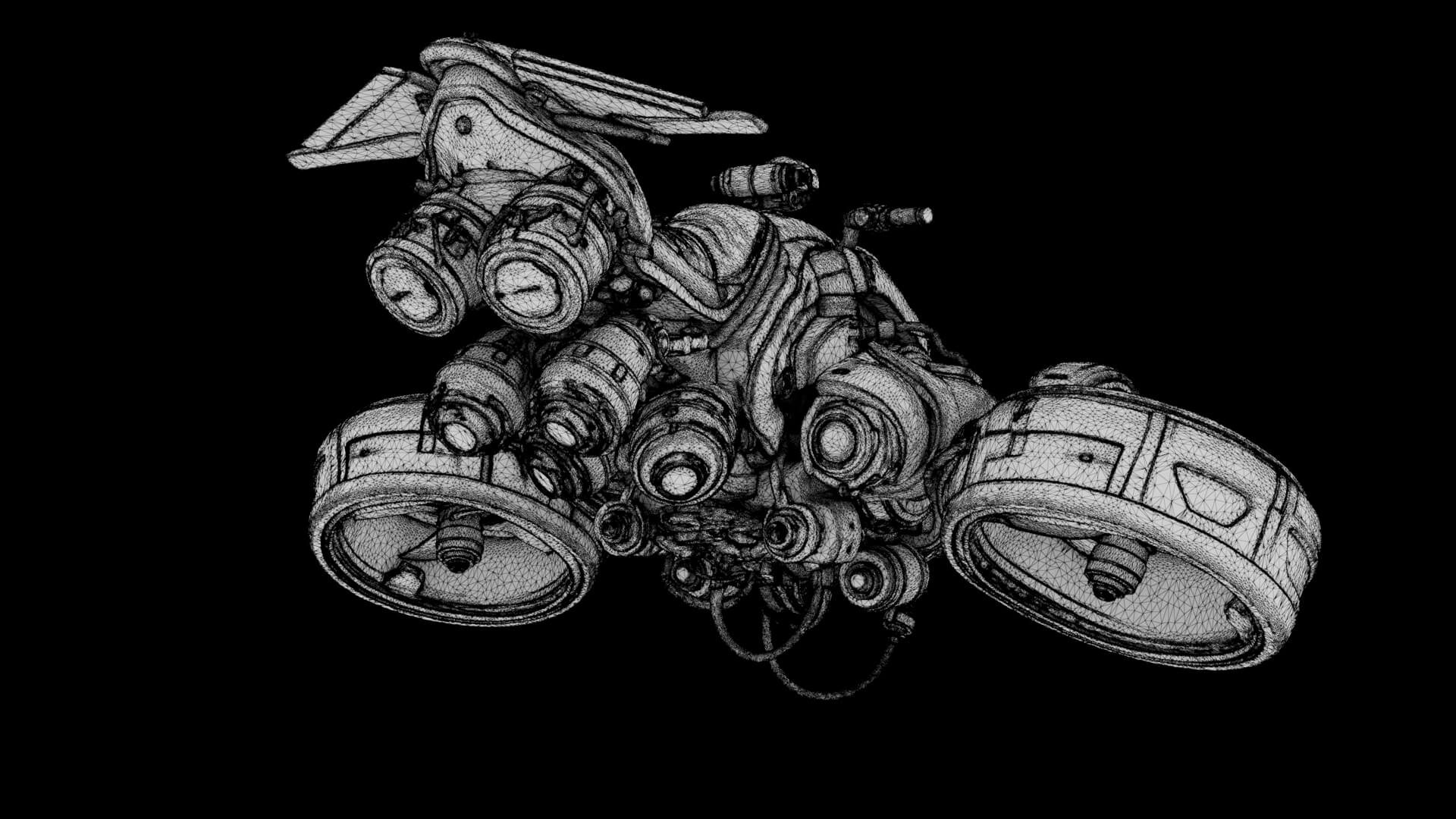 Sci-Fi Vehicle AeroRider 3D Model