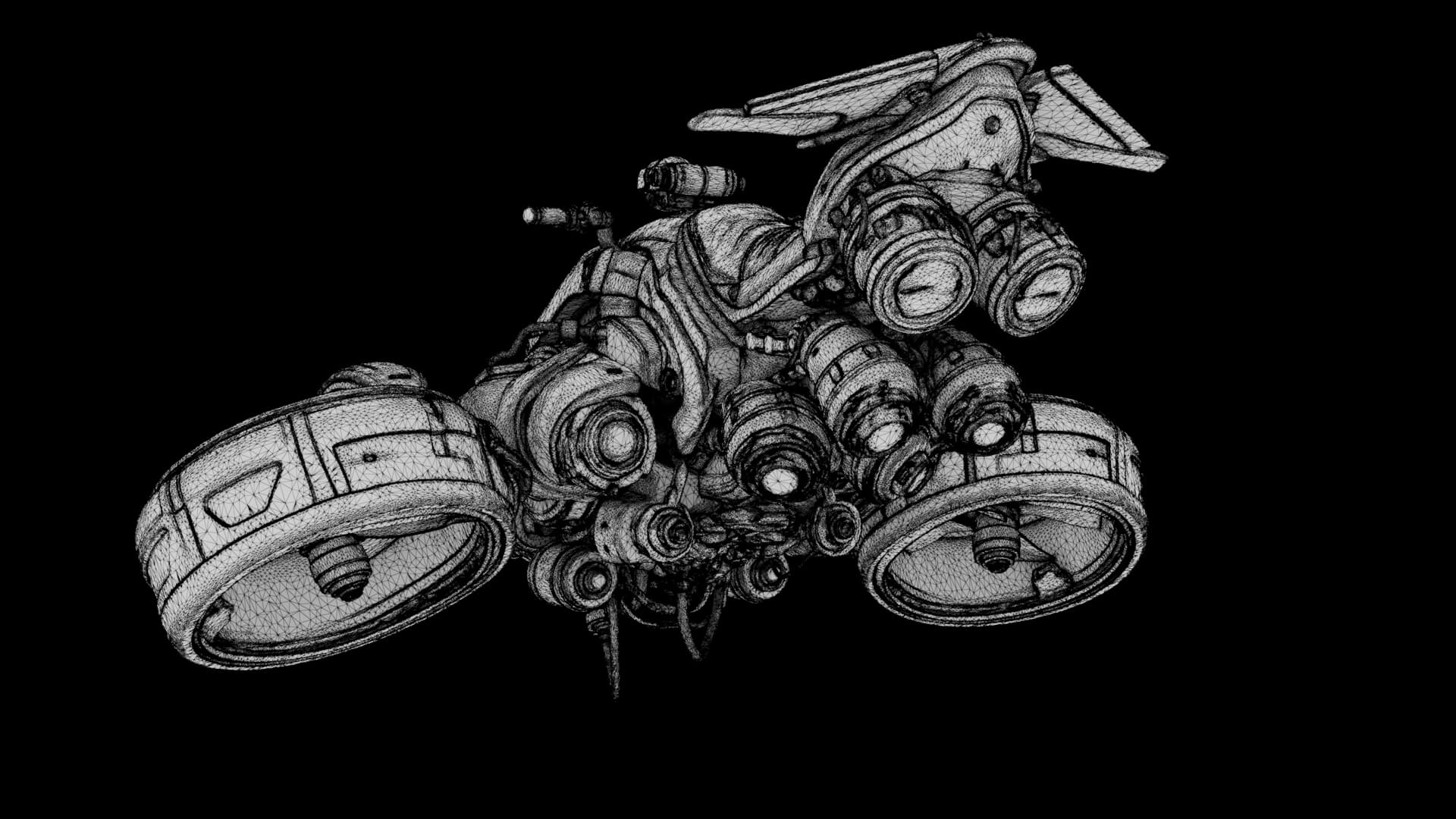 Sci-Fi Vehicle AeroRider 3D Model