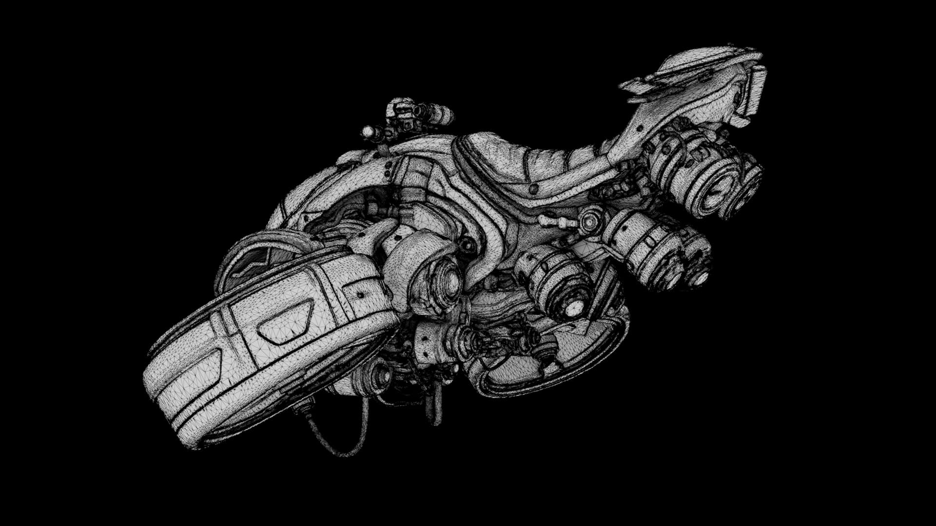 Sci-Fi Vehicle AeroRider 3D Model