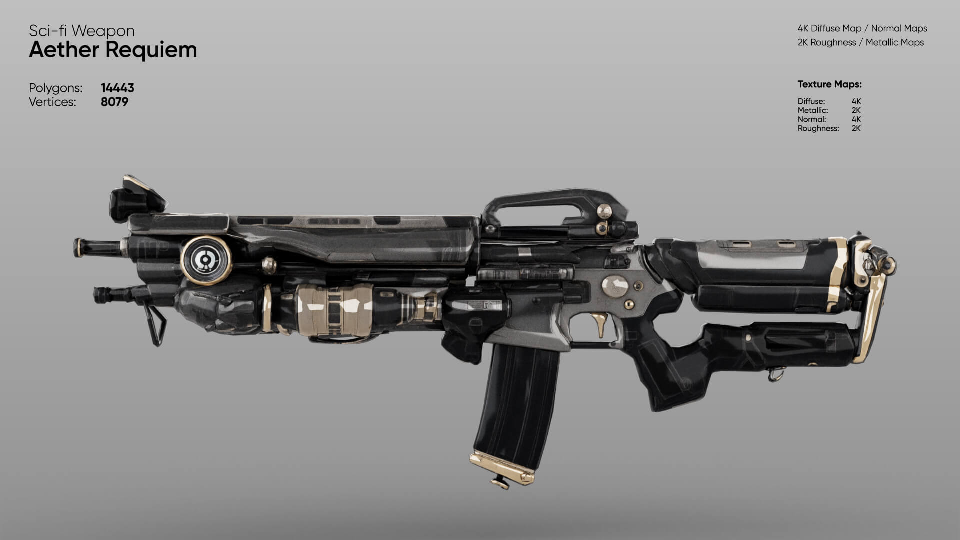 Sci-Fi Weapon - Aether Requiem 3D Model