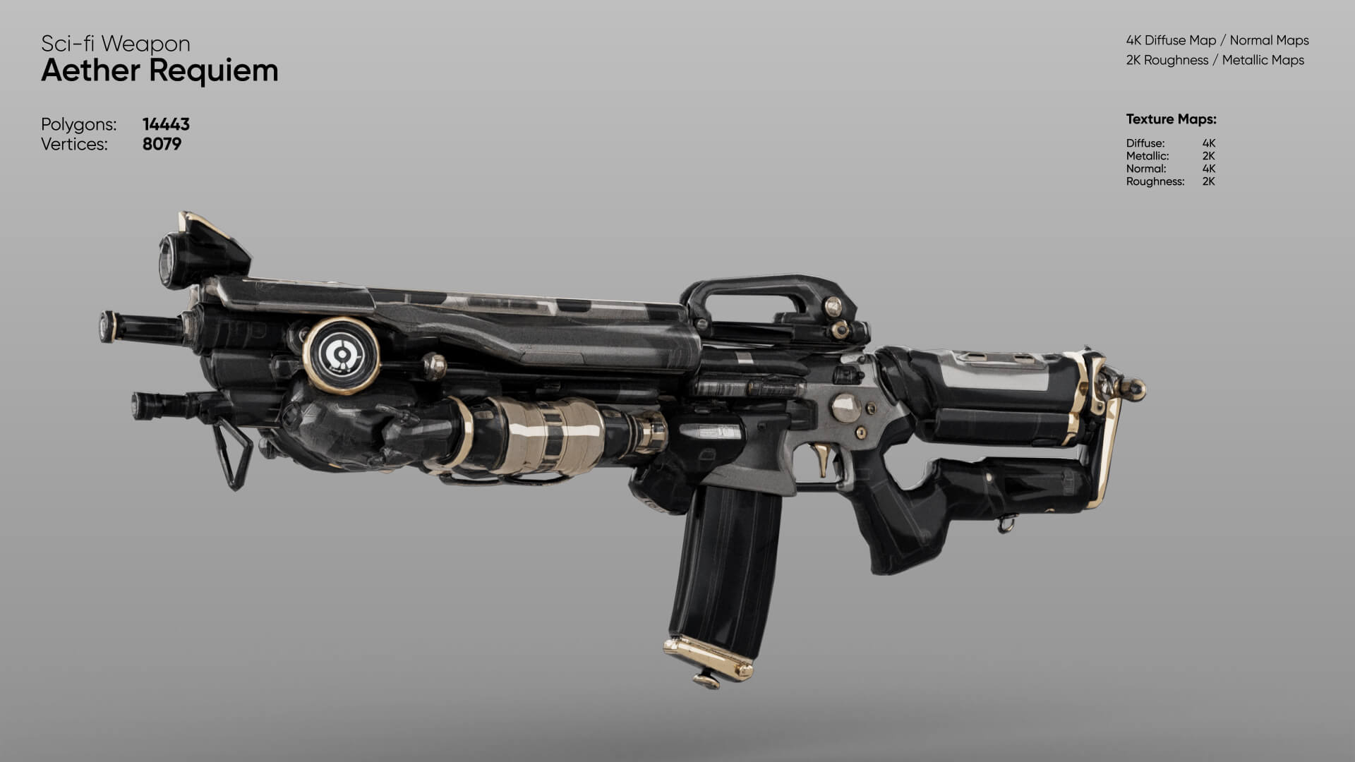 Sci-Fi Weapon - Aether Requiem 3D Model