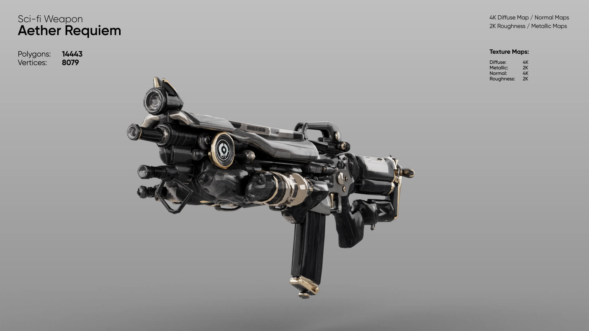 Sci-Fi Weapon - Aether Requiem 3D Model