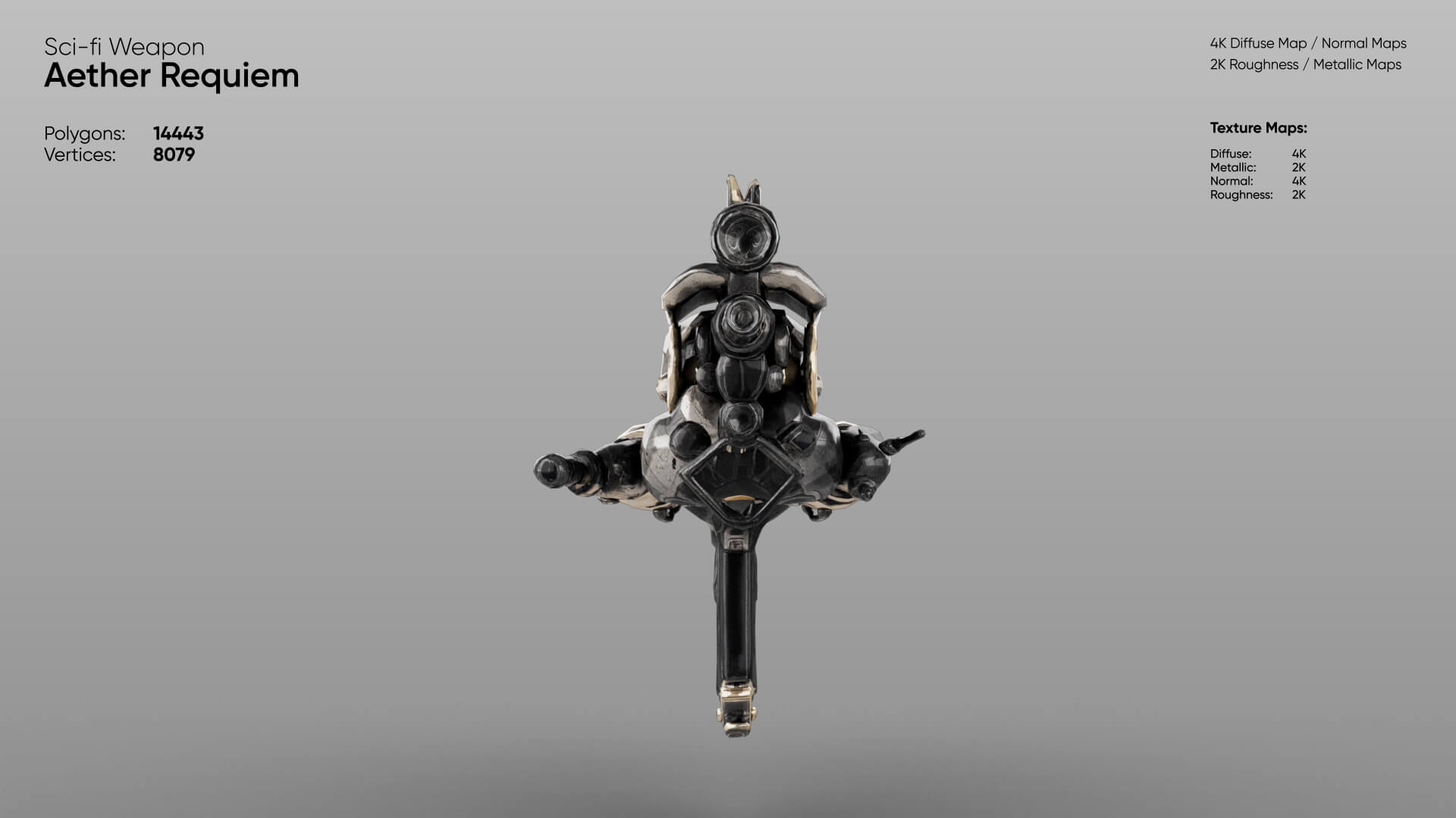 Sci-Fi Weapon - Aether Requiem 3D Model