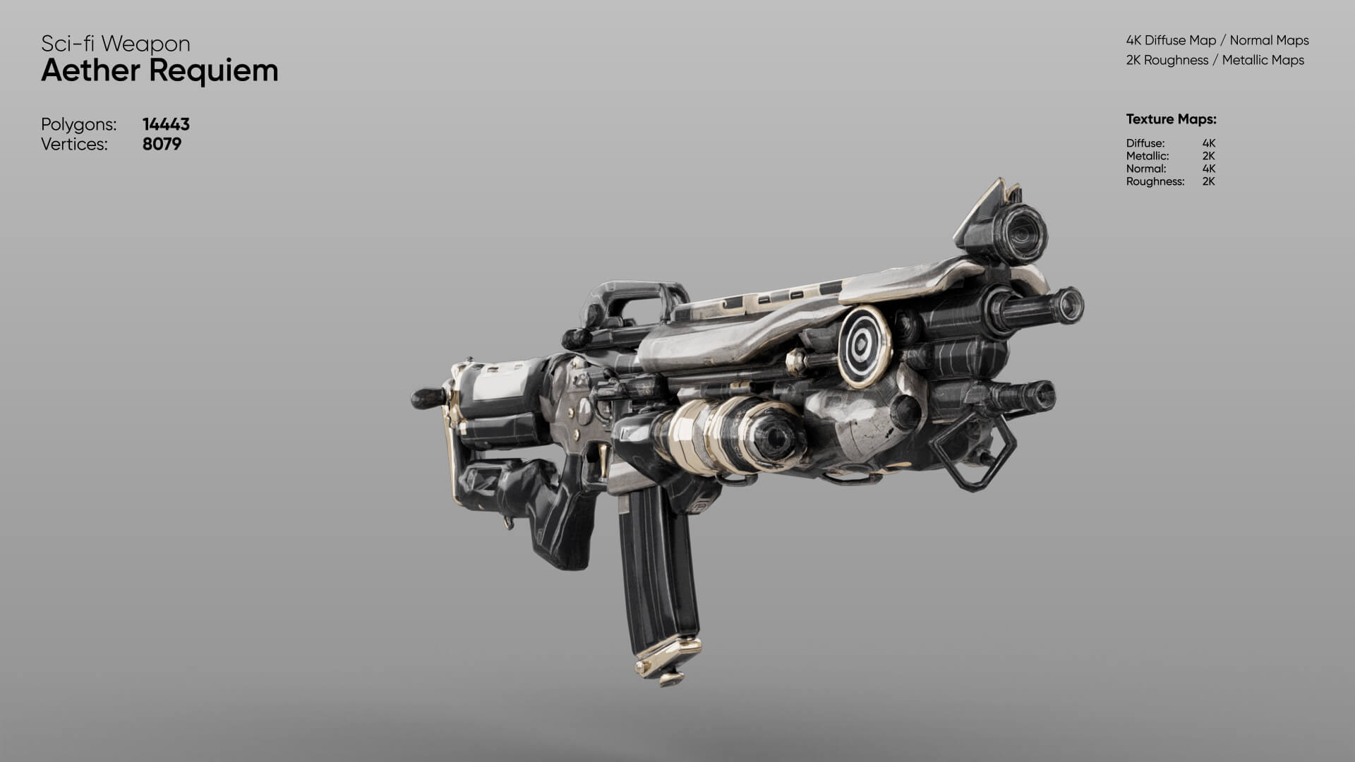 Sci-Fi Weapon - Aether Requiem 3D Model