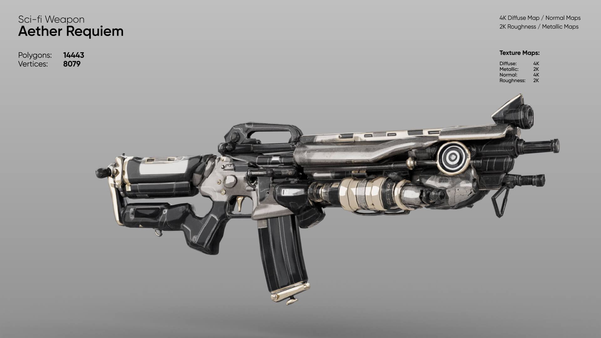 Sci-Fi Weapon - Aether Requiem 3D Model