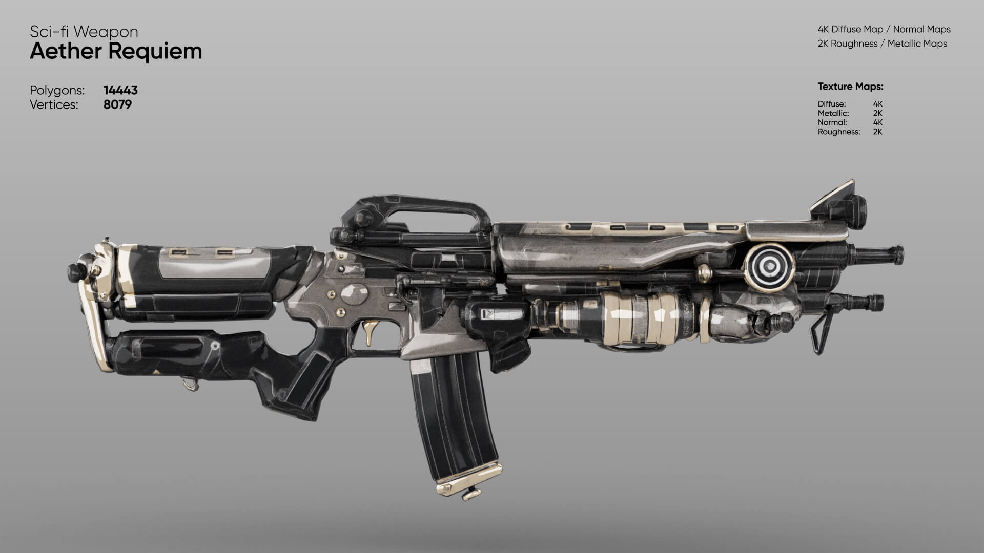 Sci-Fi Weapon - Aether Requiem 3D Model