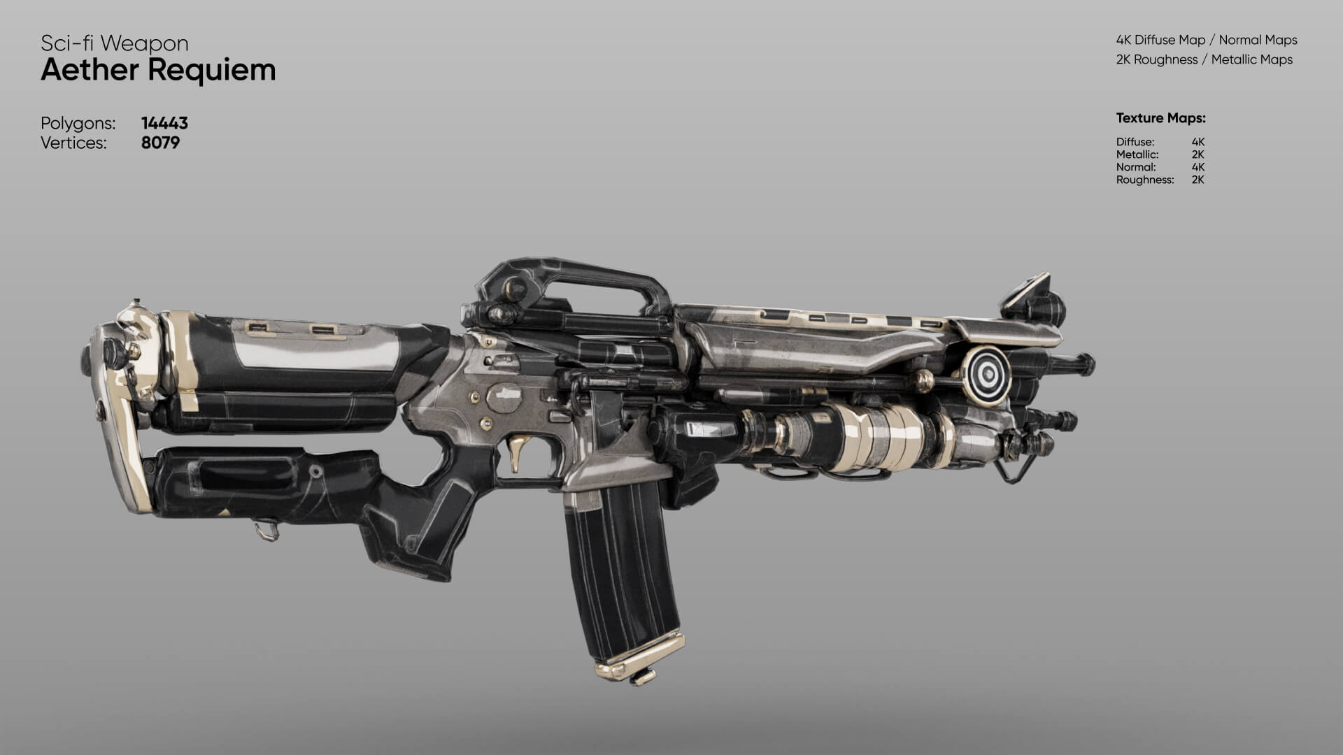 Sci-Fi Weapon - Aether Requiem 3D Model