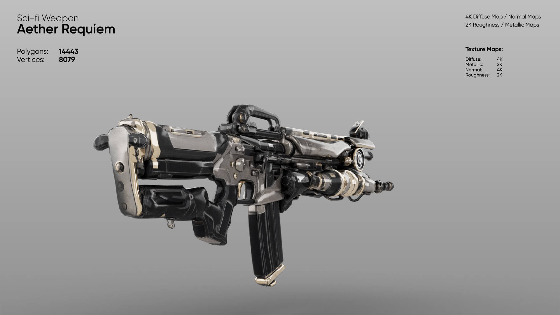 Sci-Fi Weapon - Aether Requiem 3D Model