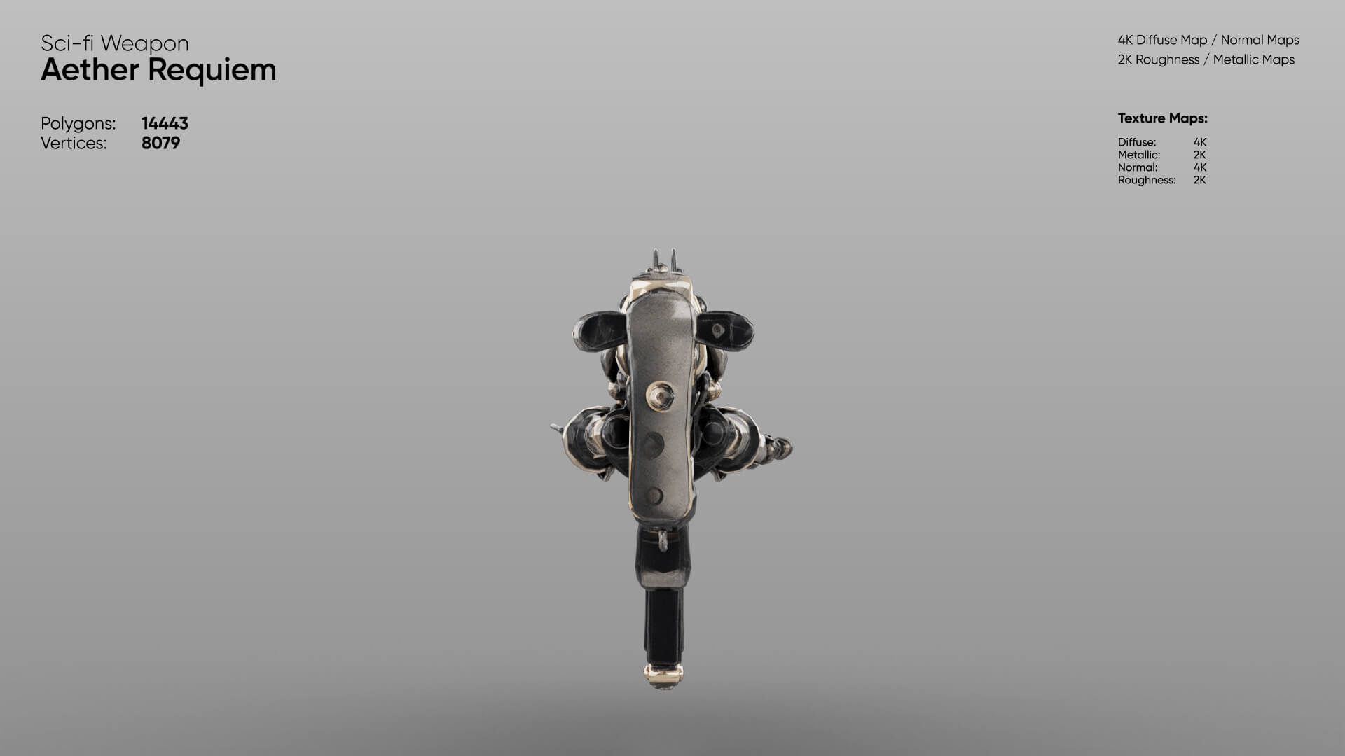 Sci-Fi Weapon - Aether Requiem 3D Model