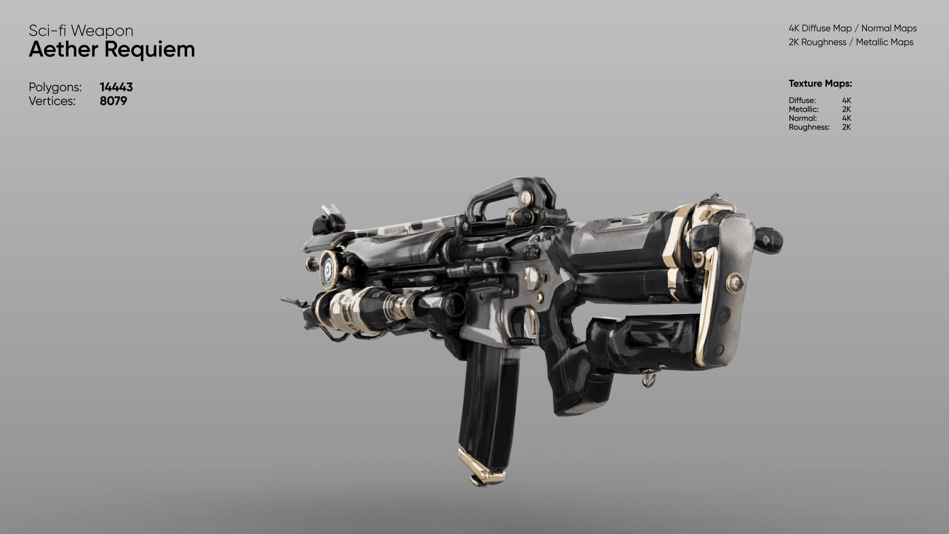 Sci-Fi Weapon - Aether Requiem 3D Model
