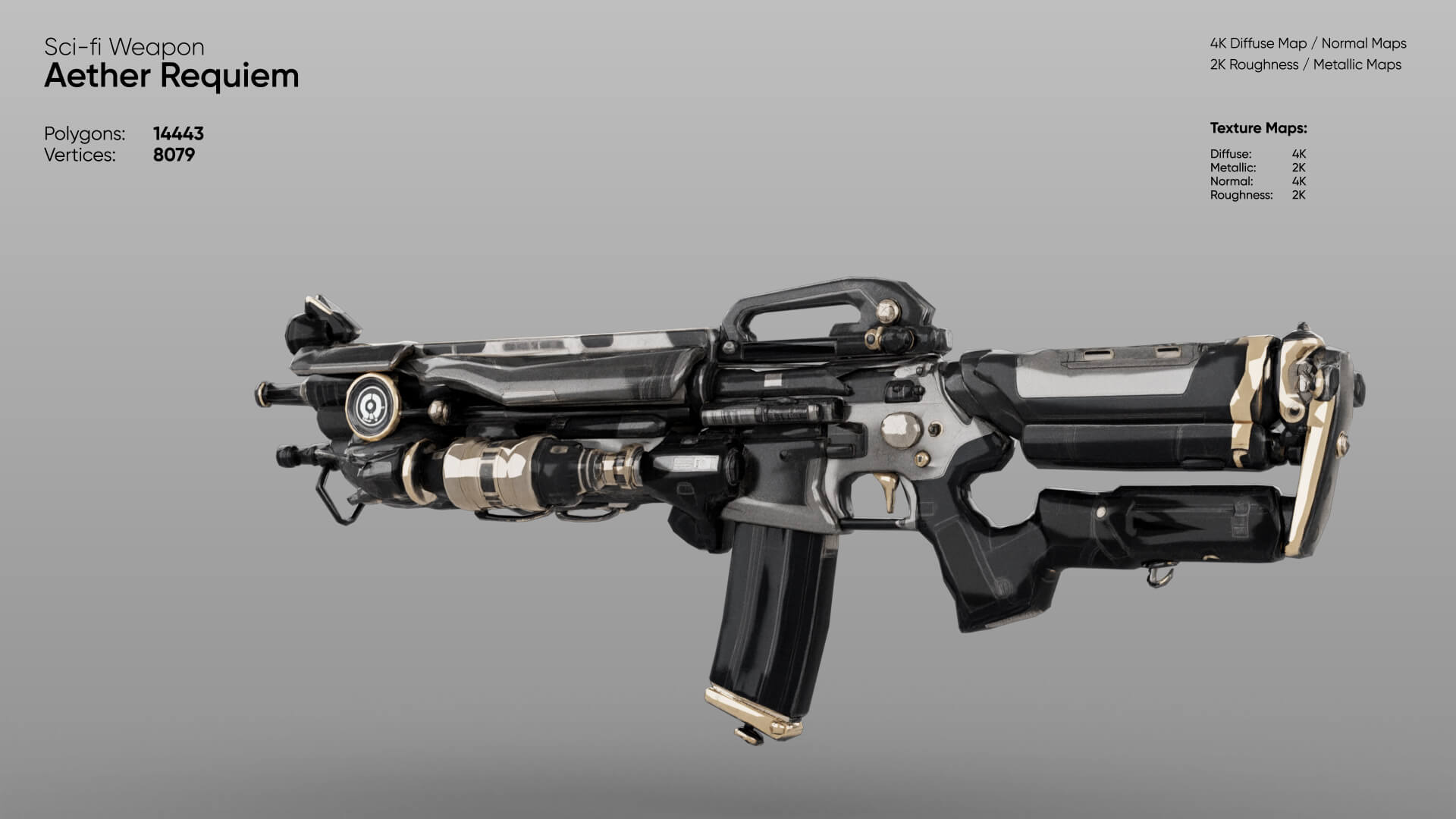 Sci-Fi Weapon - Aether Requiem 3D Model