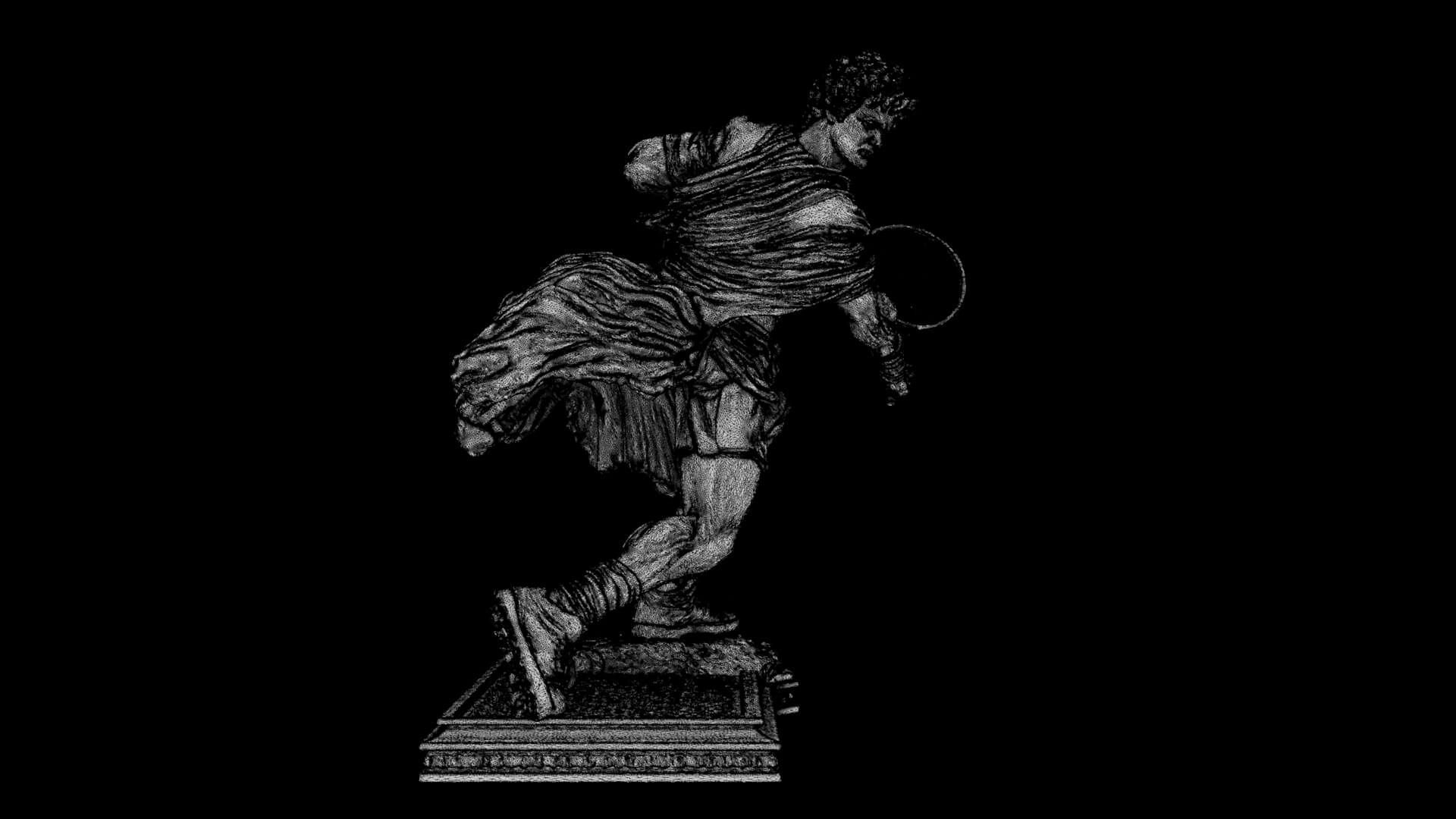 Statue of a Tennis Player 3D Model