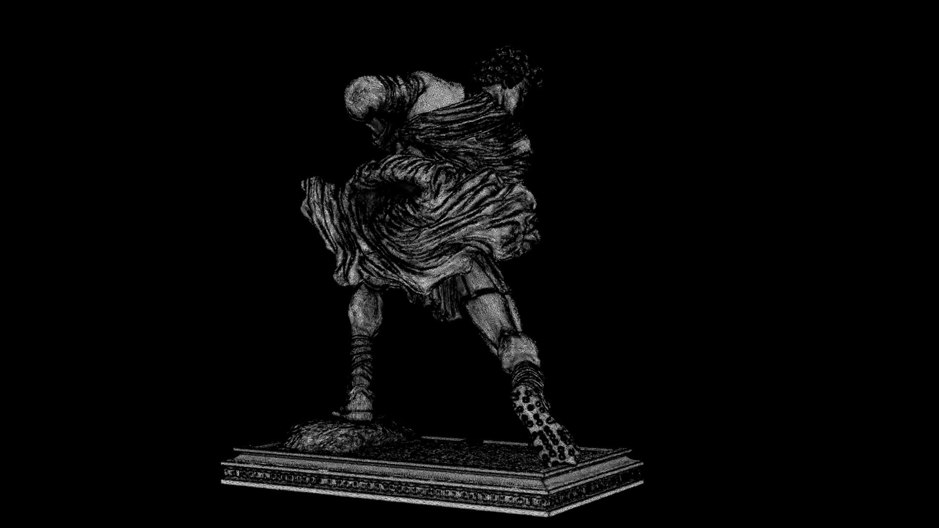 Statue of a Tennis Player 3D Model