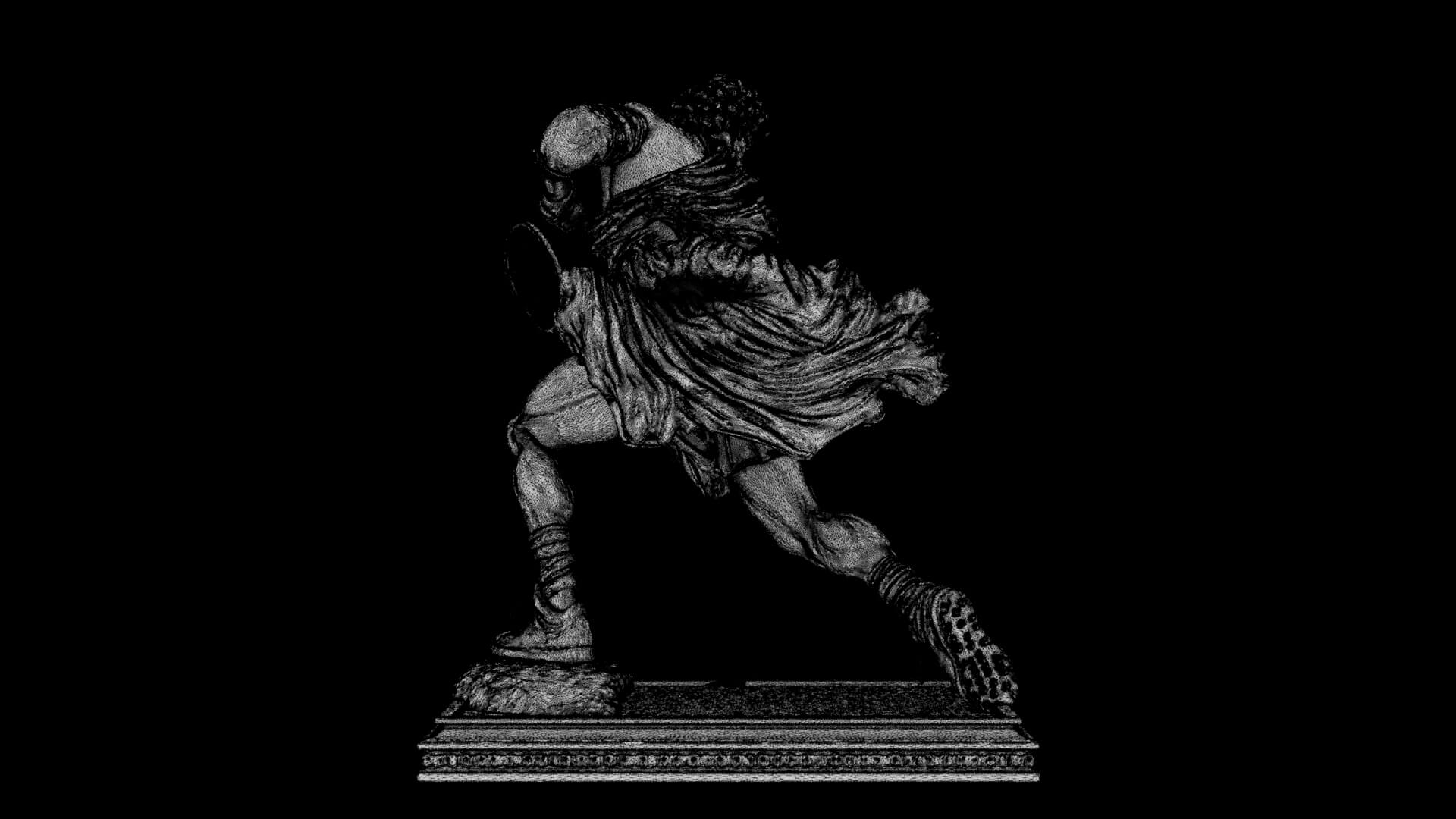 Statue of a Tennis Player 3D Model