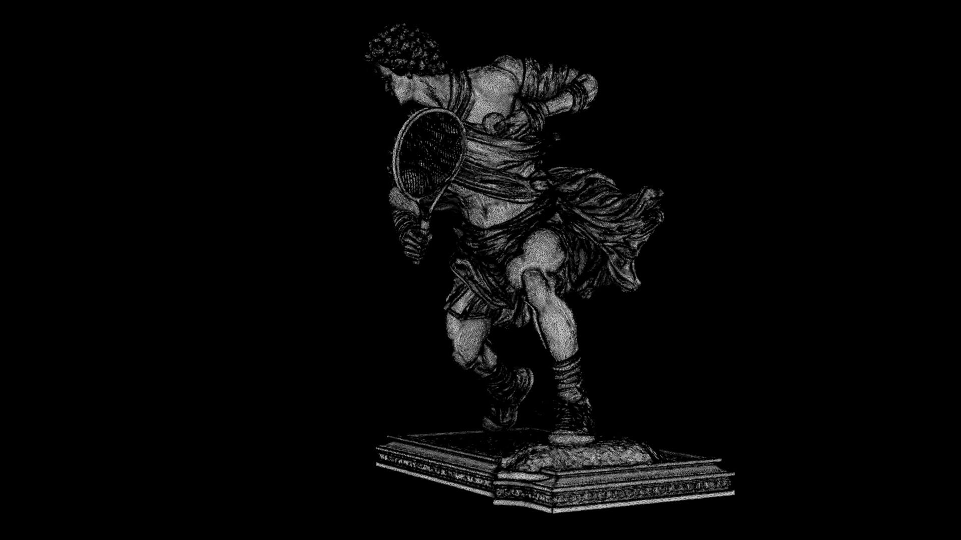 Statue of a Tennis Player 3D Model