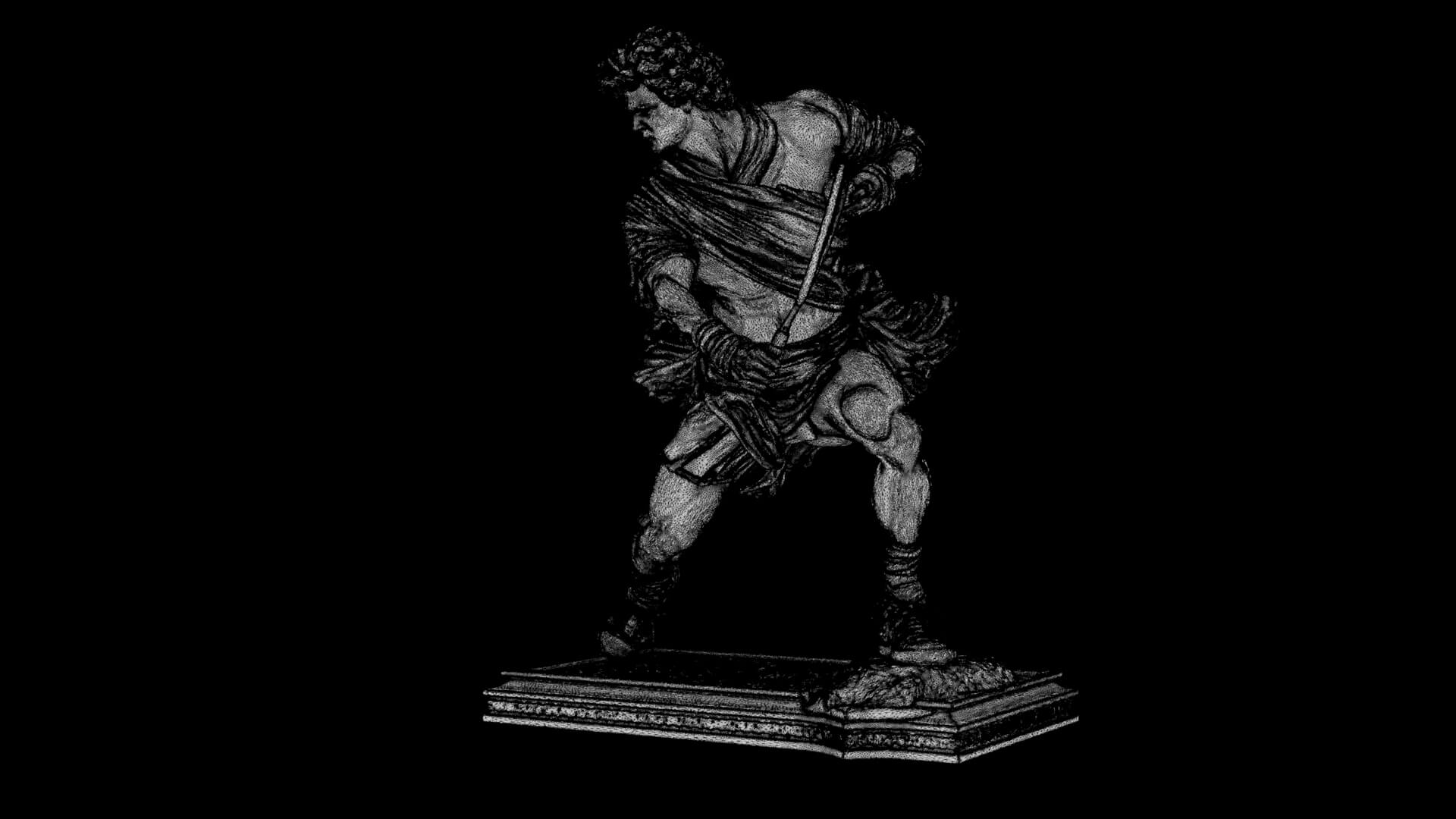 Statue of a Tennis Player 3D Model
